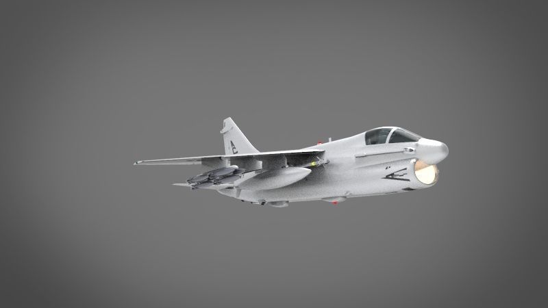 A 7E Corsair II 3D model_3