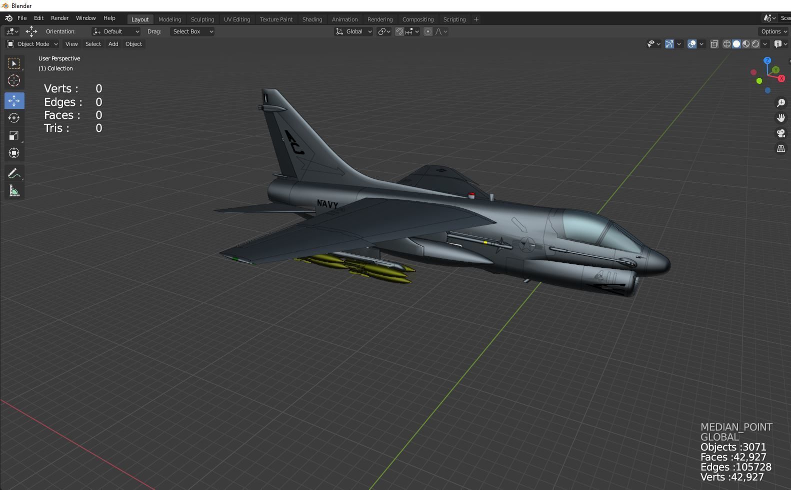 A 7E Corsair II 3D model_2