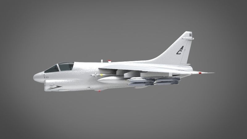 A 7E Corsair II 3D model_6