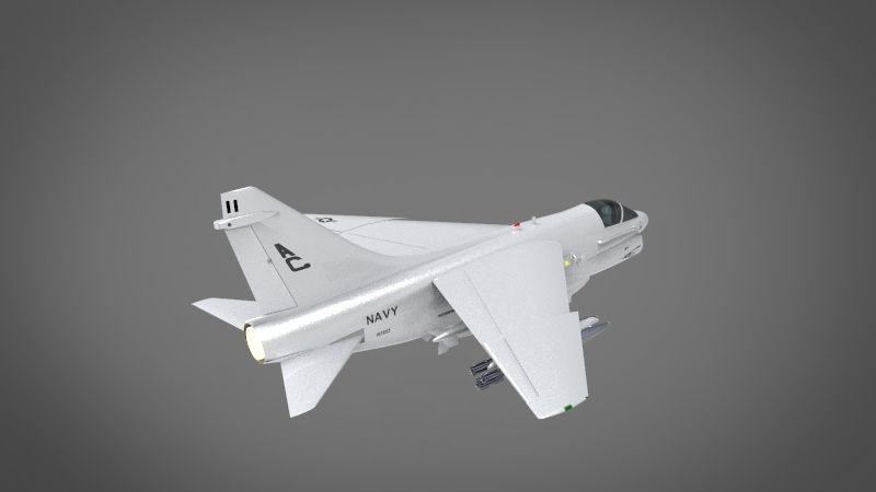 A 7E Corsair II 3D model_4