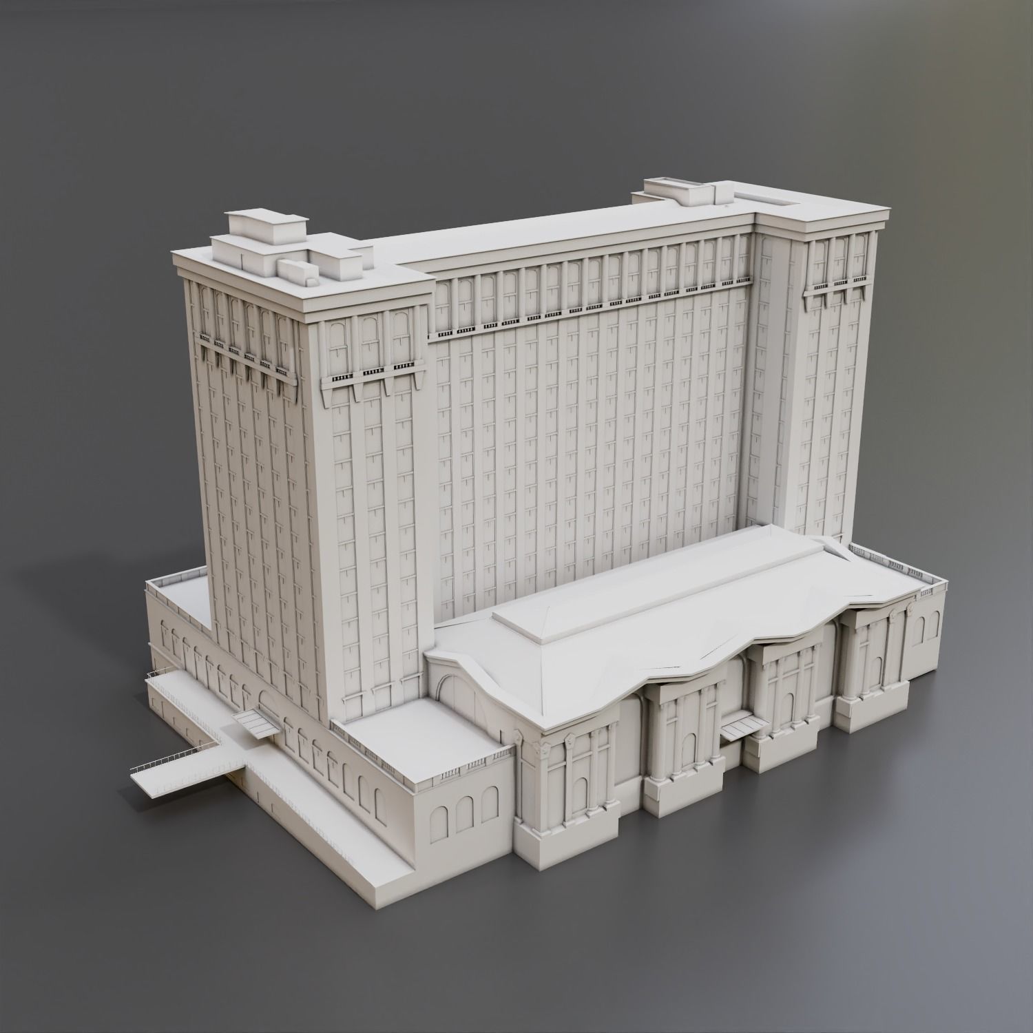 Michigan Central Train Station 3D model_12
