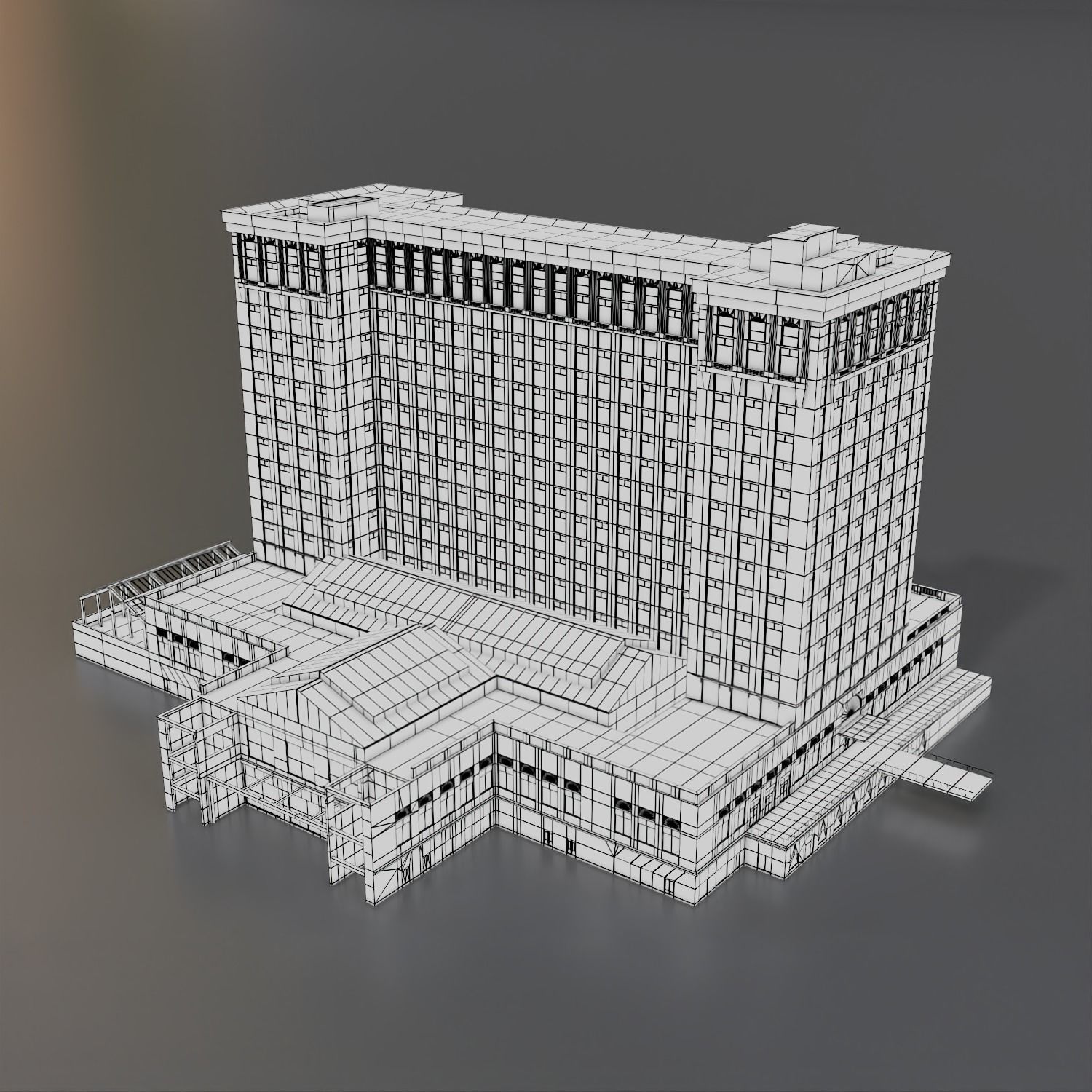 Michigan Central Train Station 3D model_19