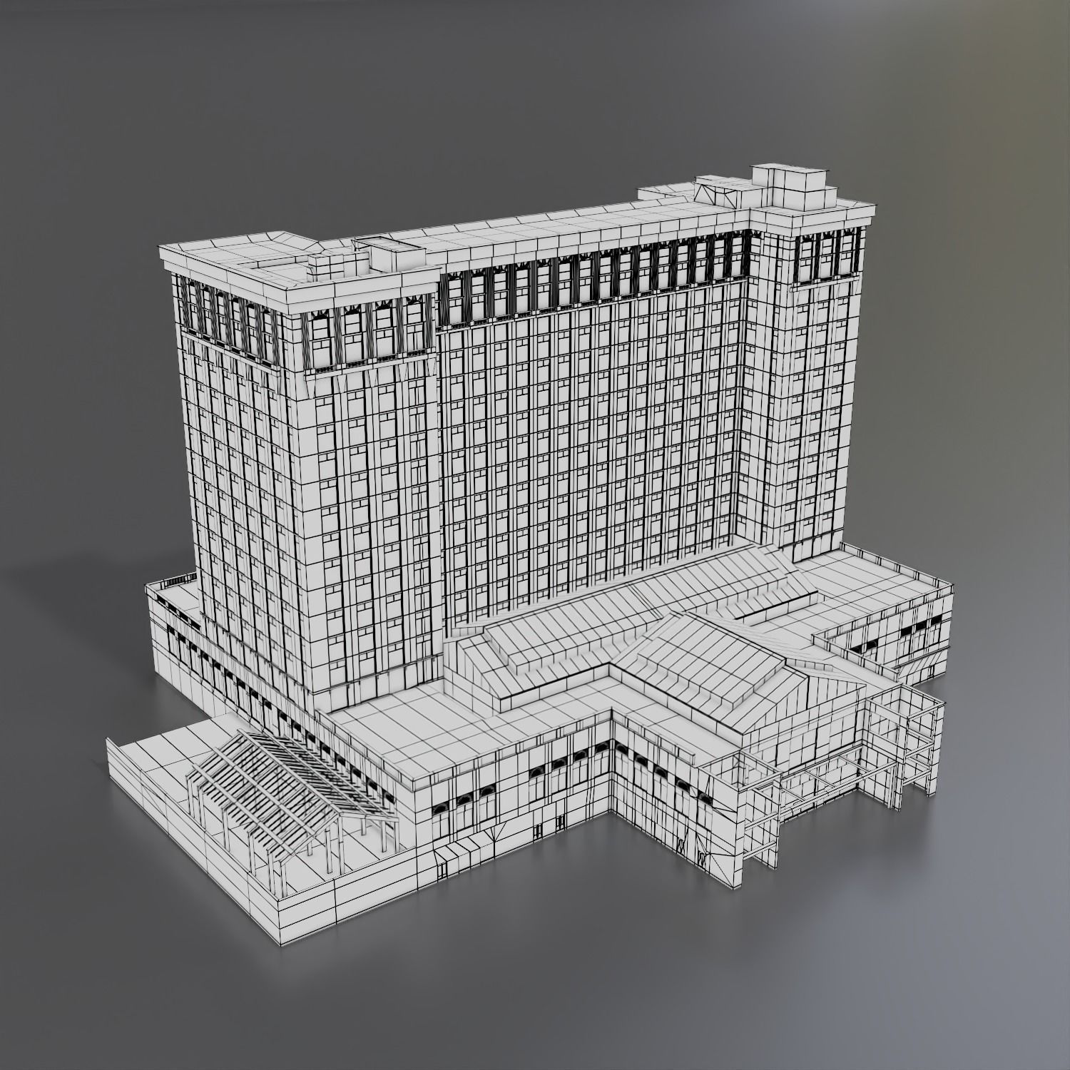 Michigan Central Train Station 3D model_18