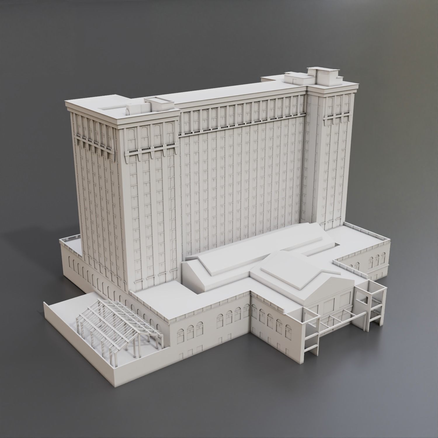 Michigan Central Train Station 3D model_14