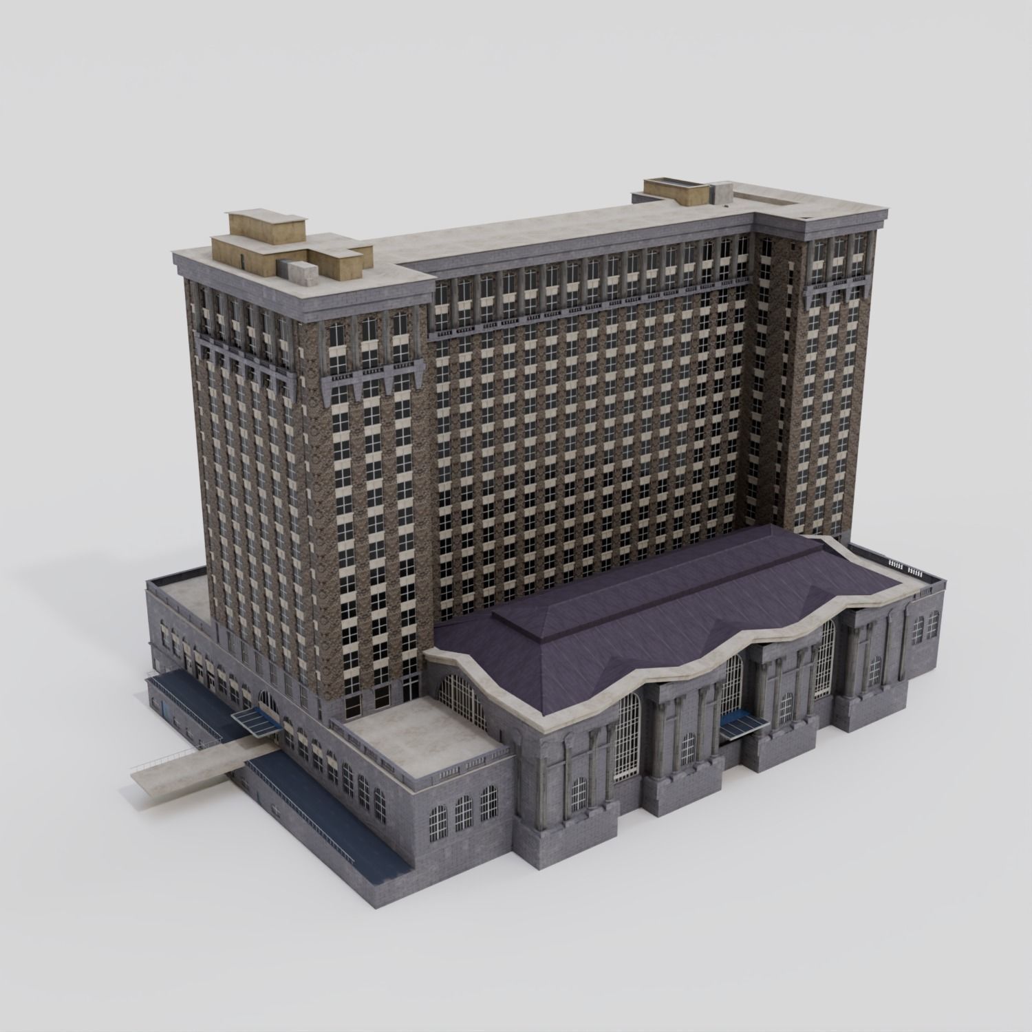 Michigan Central Train Station 3D model_1