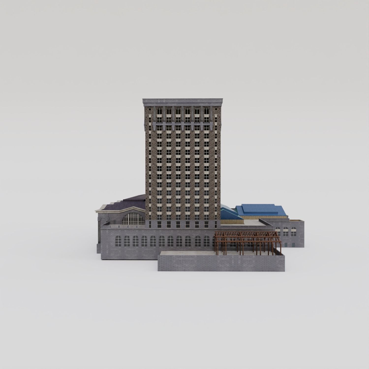 Michigan Central Train Station 3D model_7