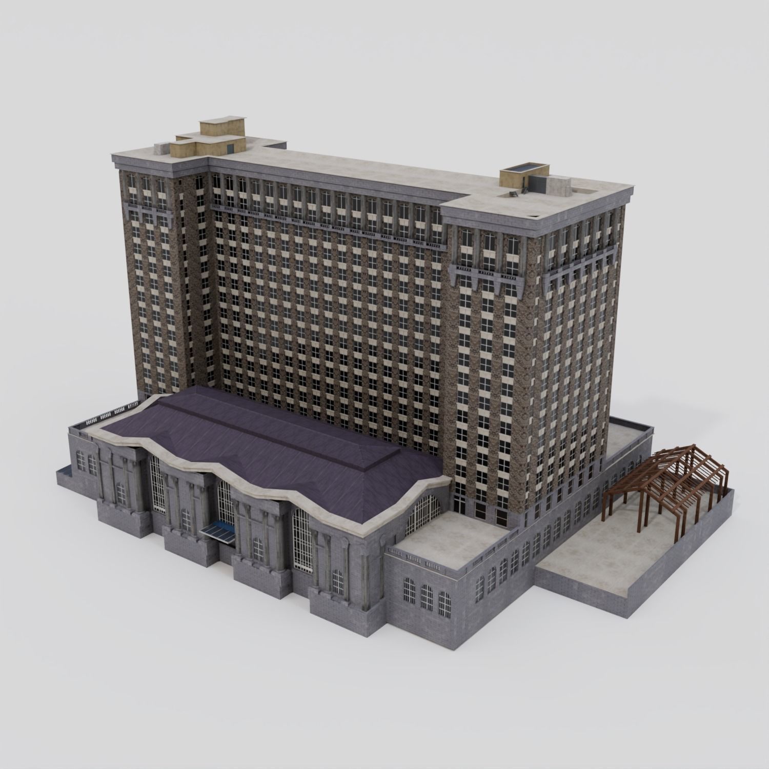 Michigan Central Train Station 3D model_2