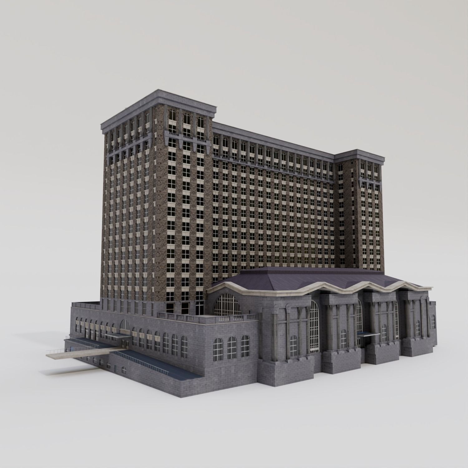 Michigan Central Train Station 3D model_8