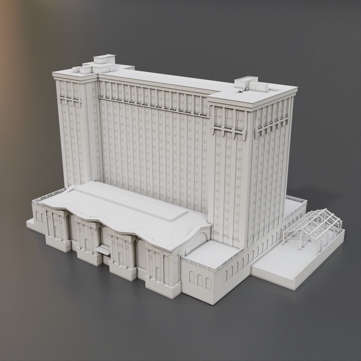 Michigan Central Train Station 3D model_13