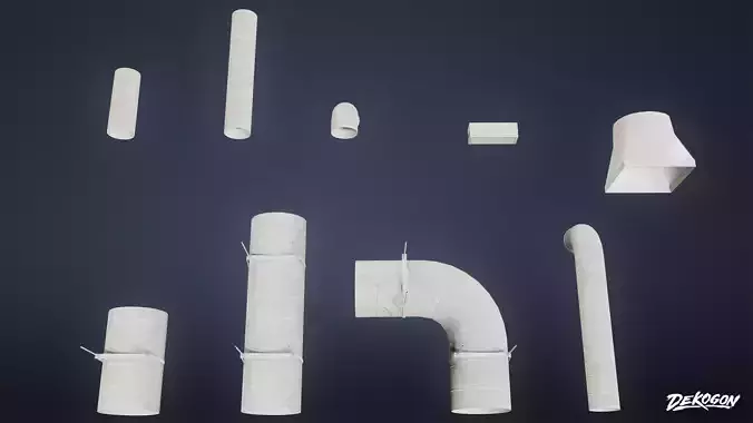 HIGH SCHOOL GYM - Air Vent 01 - LOW POLY