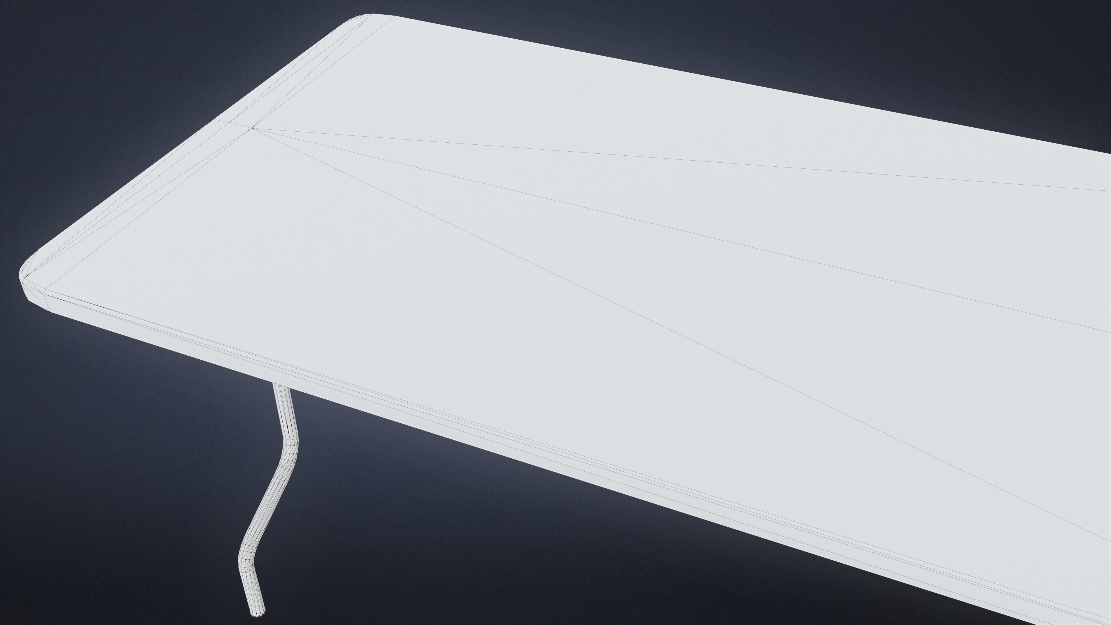 HIGH SCHOOL GYM - Announcer Table 01 - LOW POLY Low-poly 3D model_6