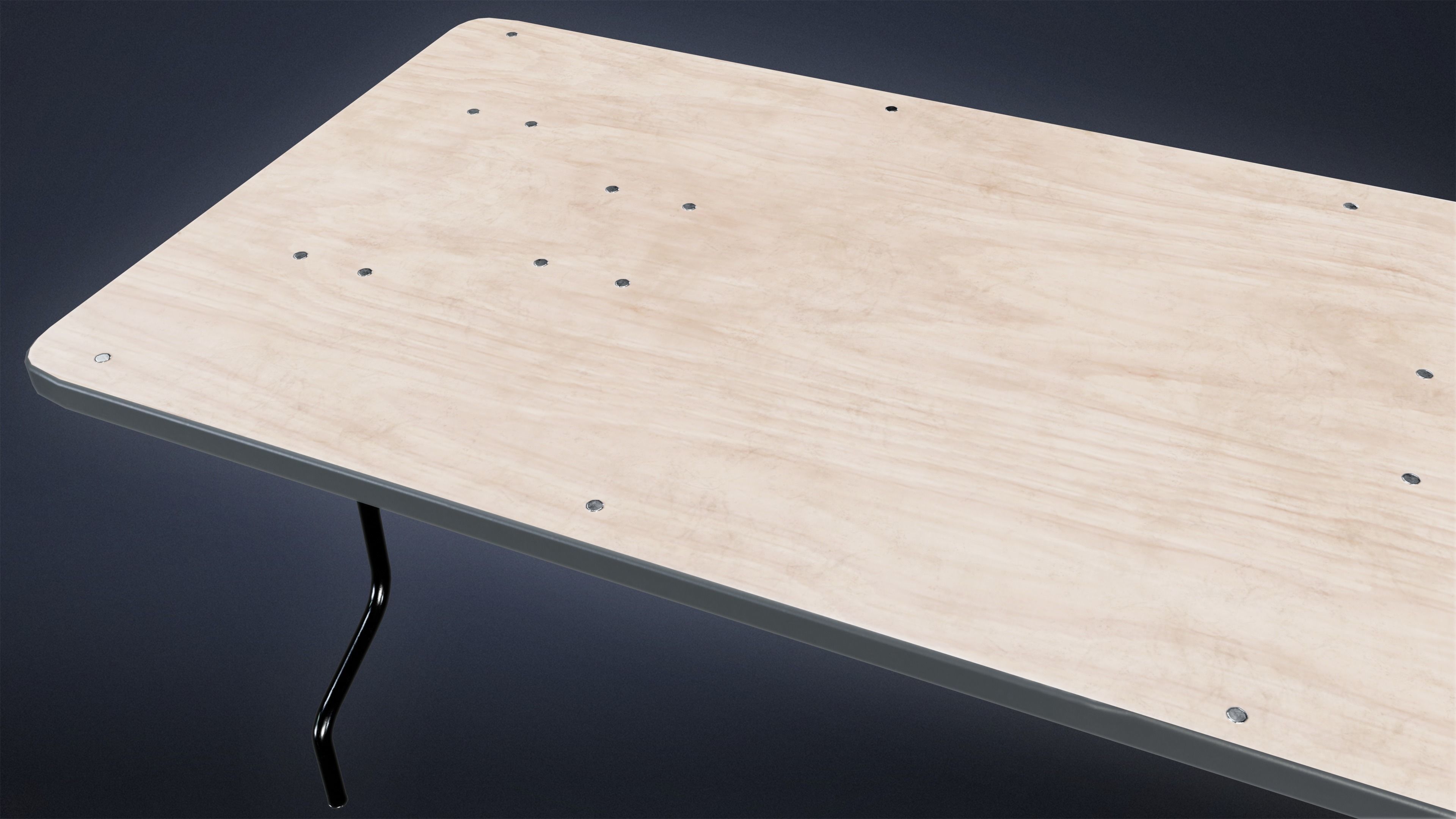 HIGH SCHOOL GYM - Announcer Table 01 - LOW POLY Low-poly 3D model_5