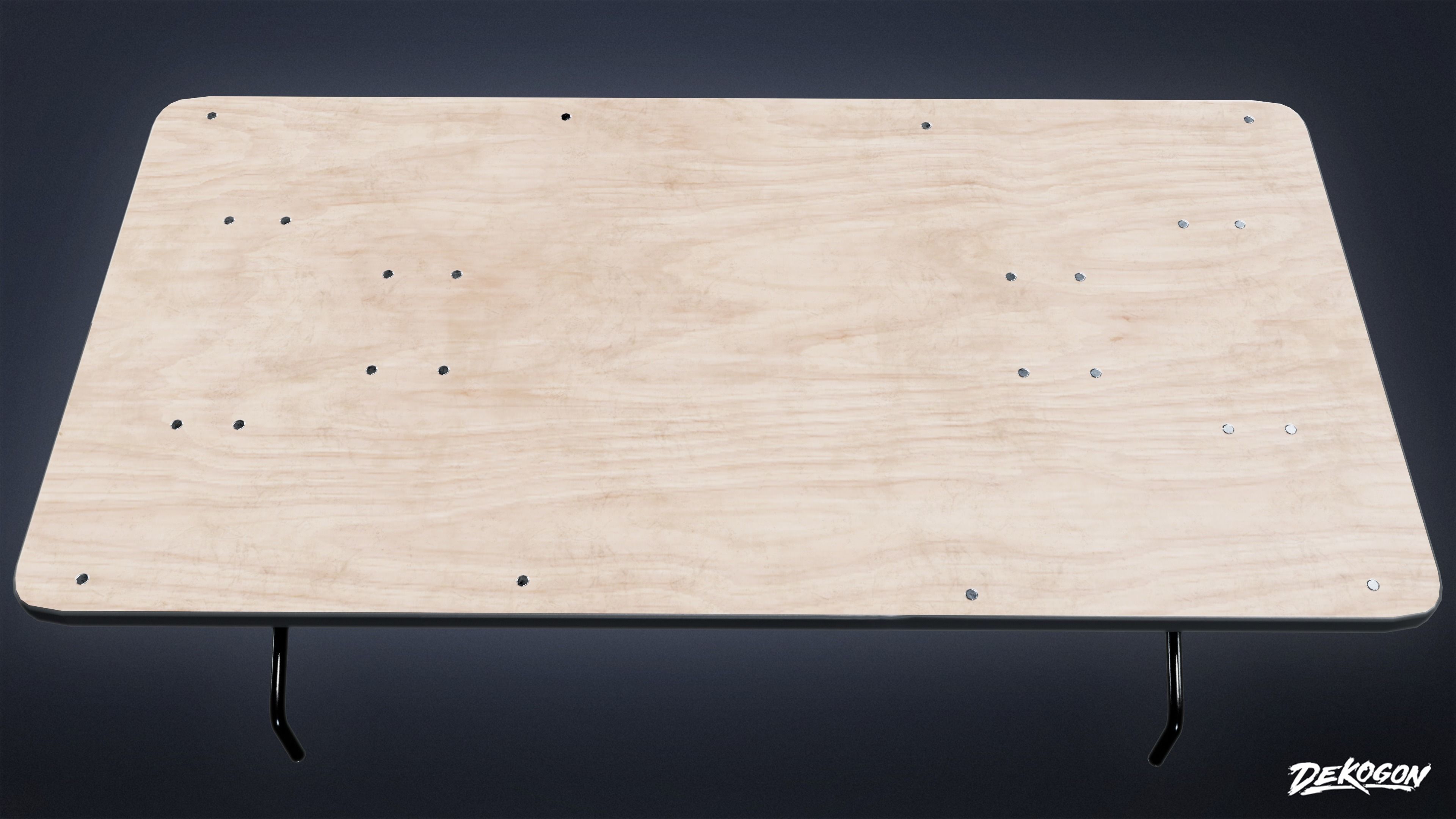 HIGH SCHOOL GYM - Announcer Table 01 - LOW POLY Low-poly 3D model_2