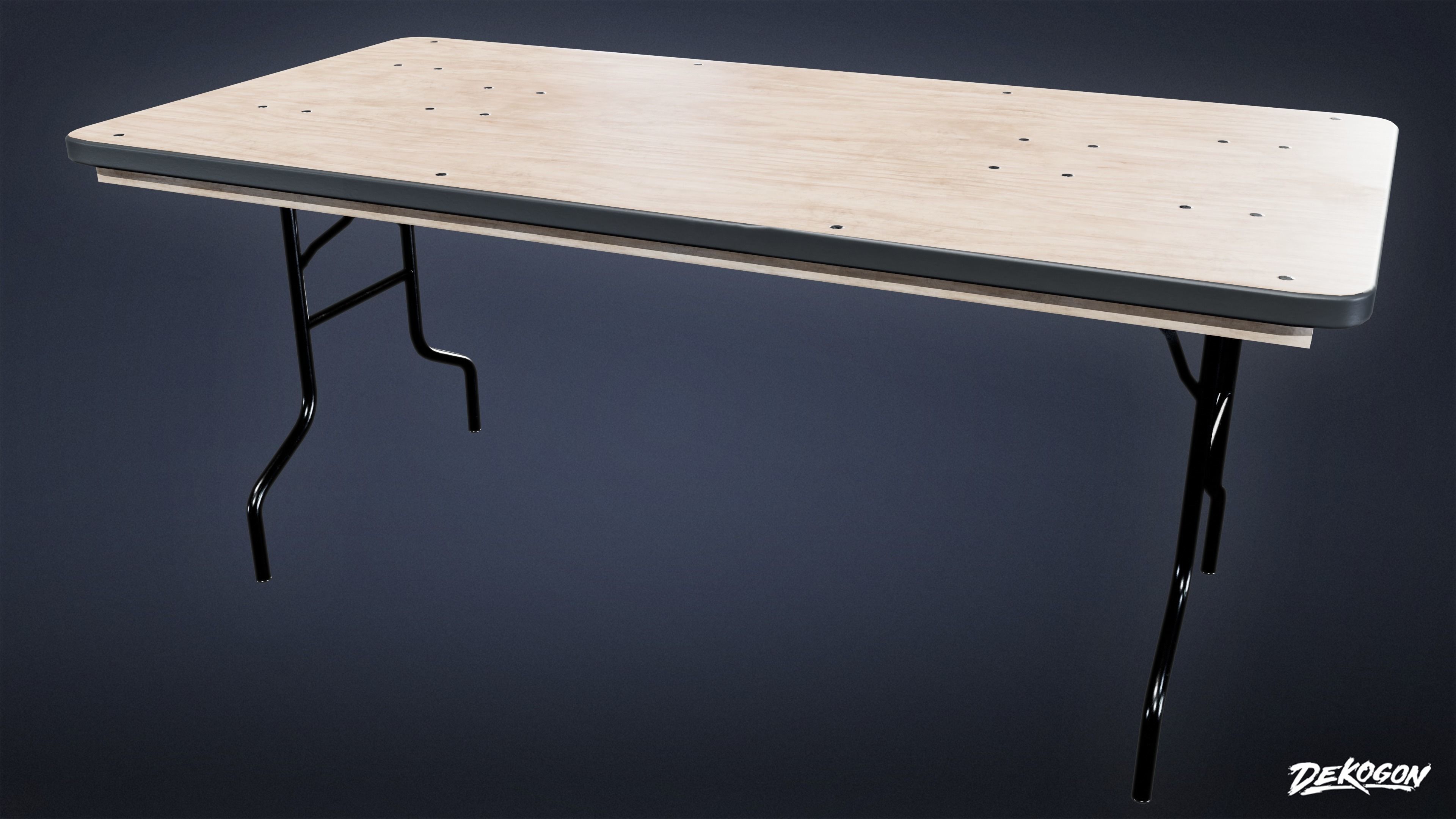 HIGH SCHOOL GYM - Announcer Table 01 - LOW POLY Low-poly 3D model_1