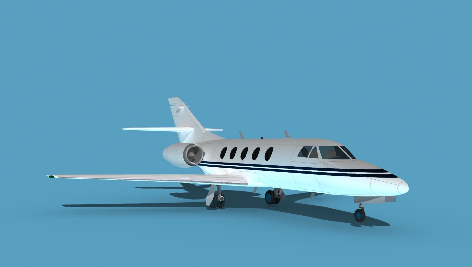Dassault Falcon 20 V05 3D model_2