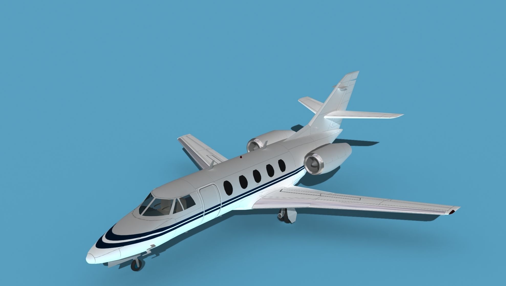 Dassault Falcon 20 V05 3D model_10