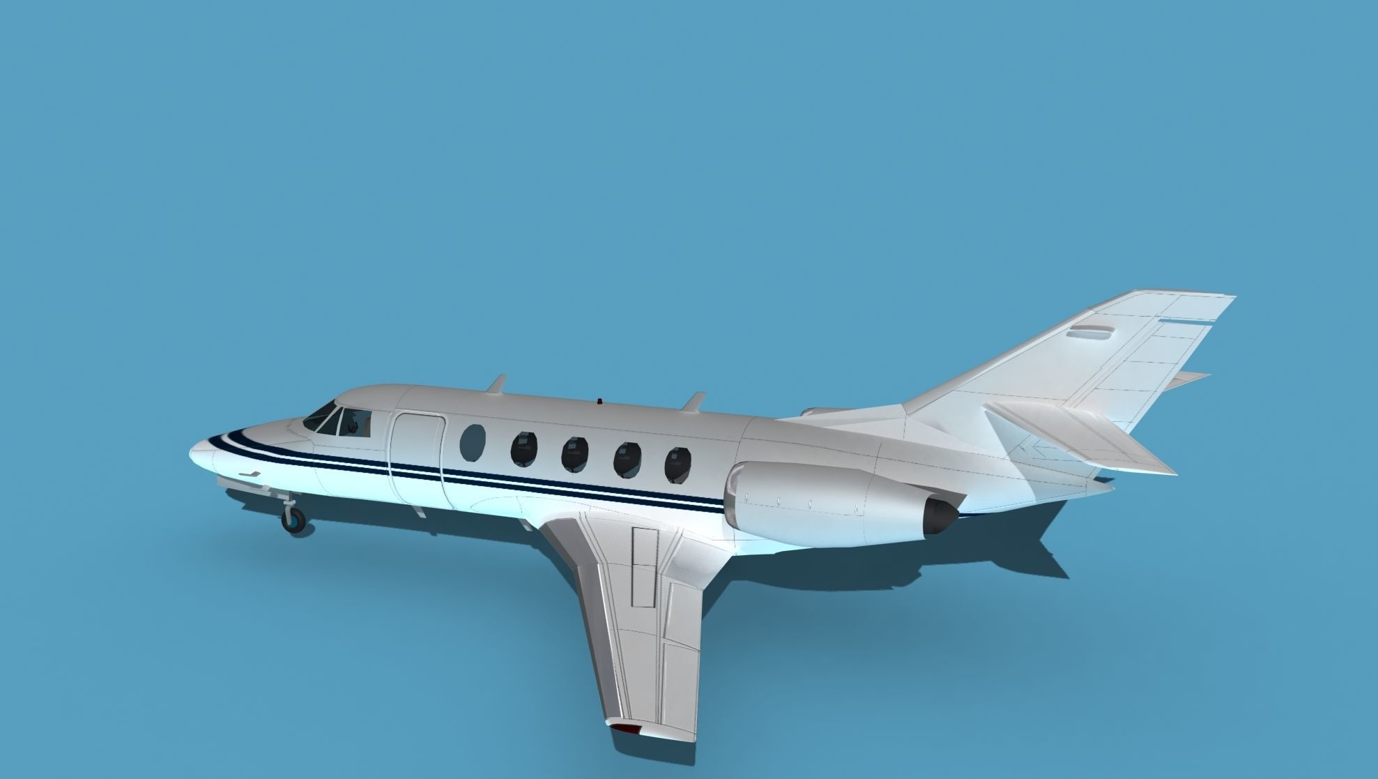 Dassault Falcon 20 V05 3D model_8