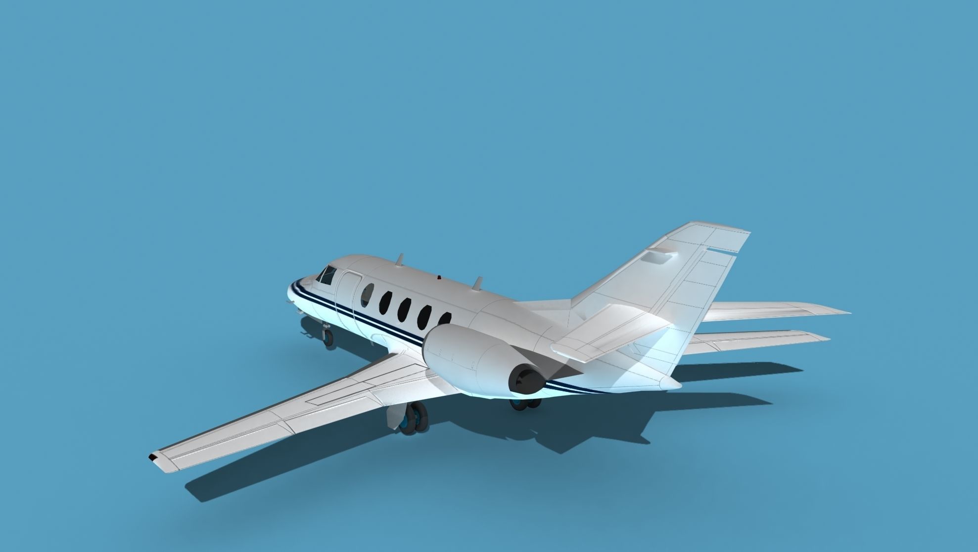 Dassault Falcon 20 V05 3D model_7