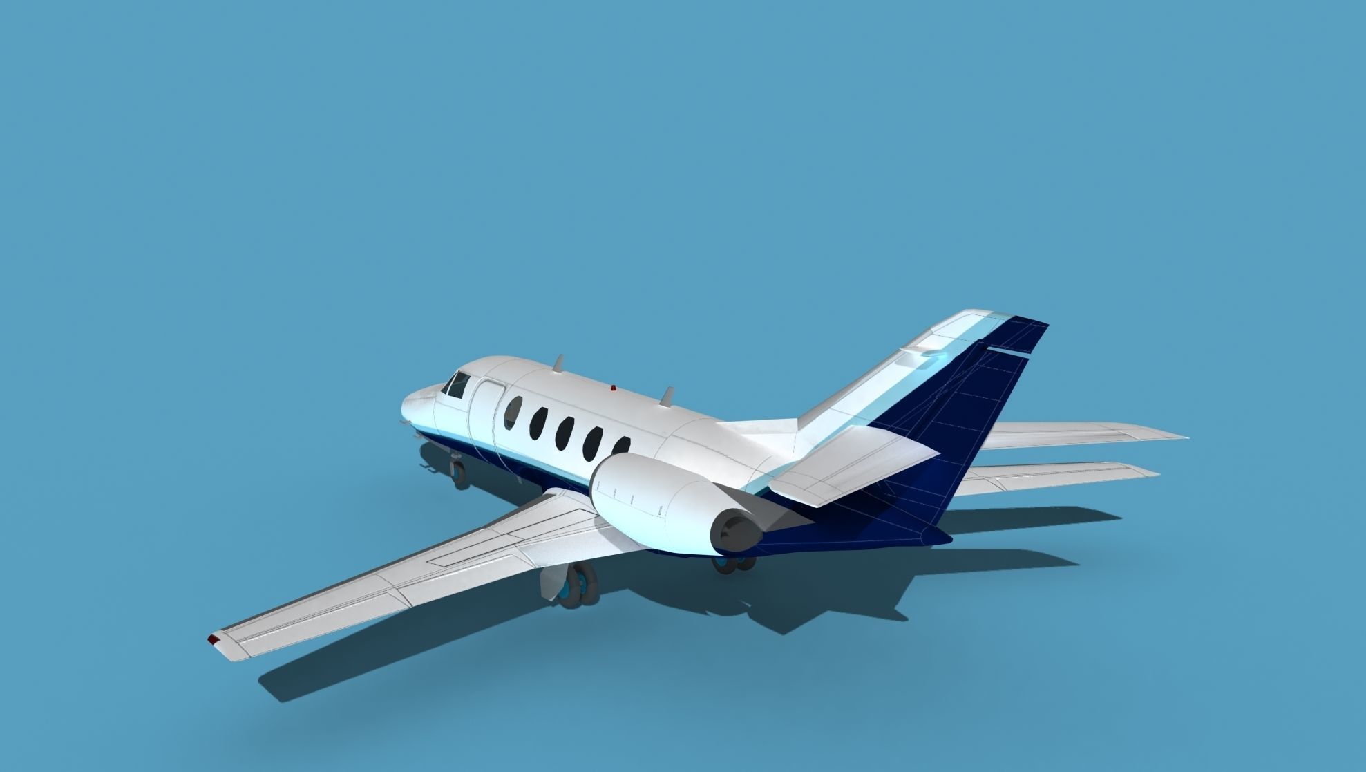 Dassault Falcon 20 V06 3D model_7