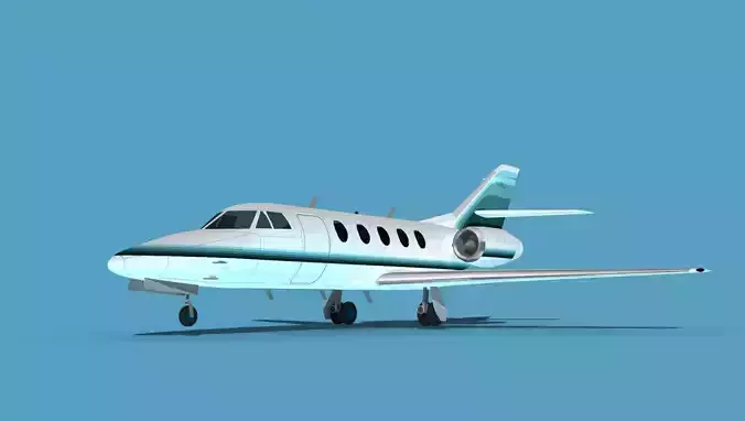 Dassault Falcon 20 V11 3D model