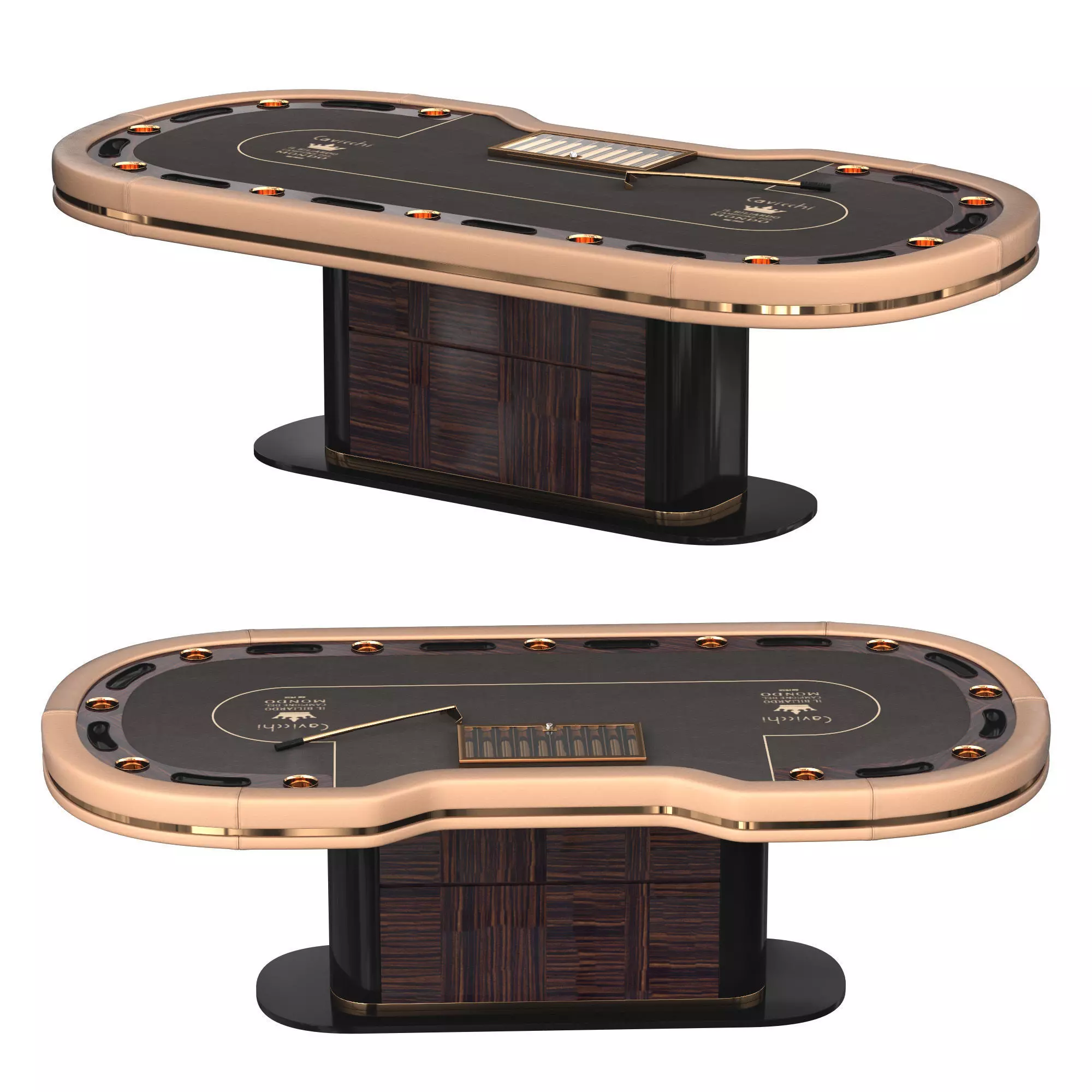 TEXAS HOLDEM MOON POKER TABLE 3D model