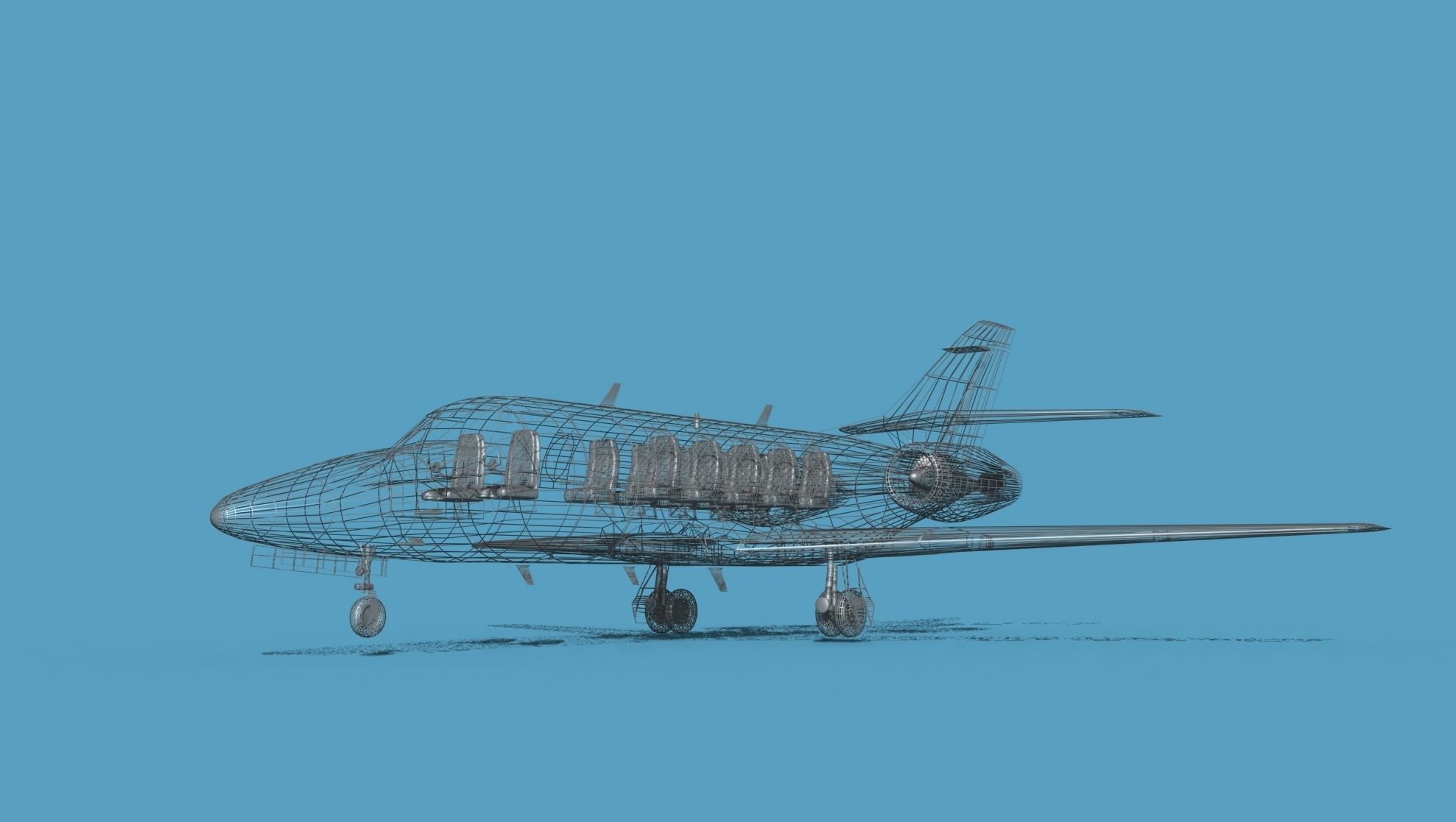 Dassault Falcon 20 V13 3D model_11