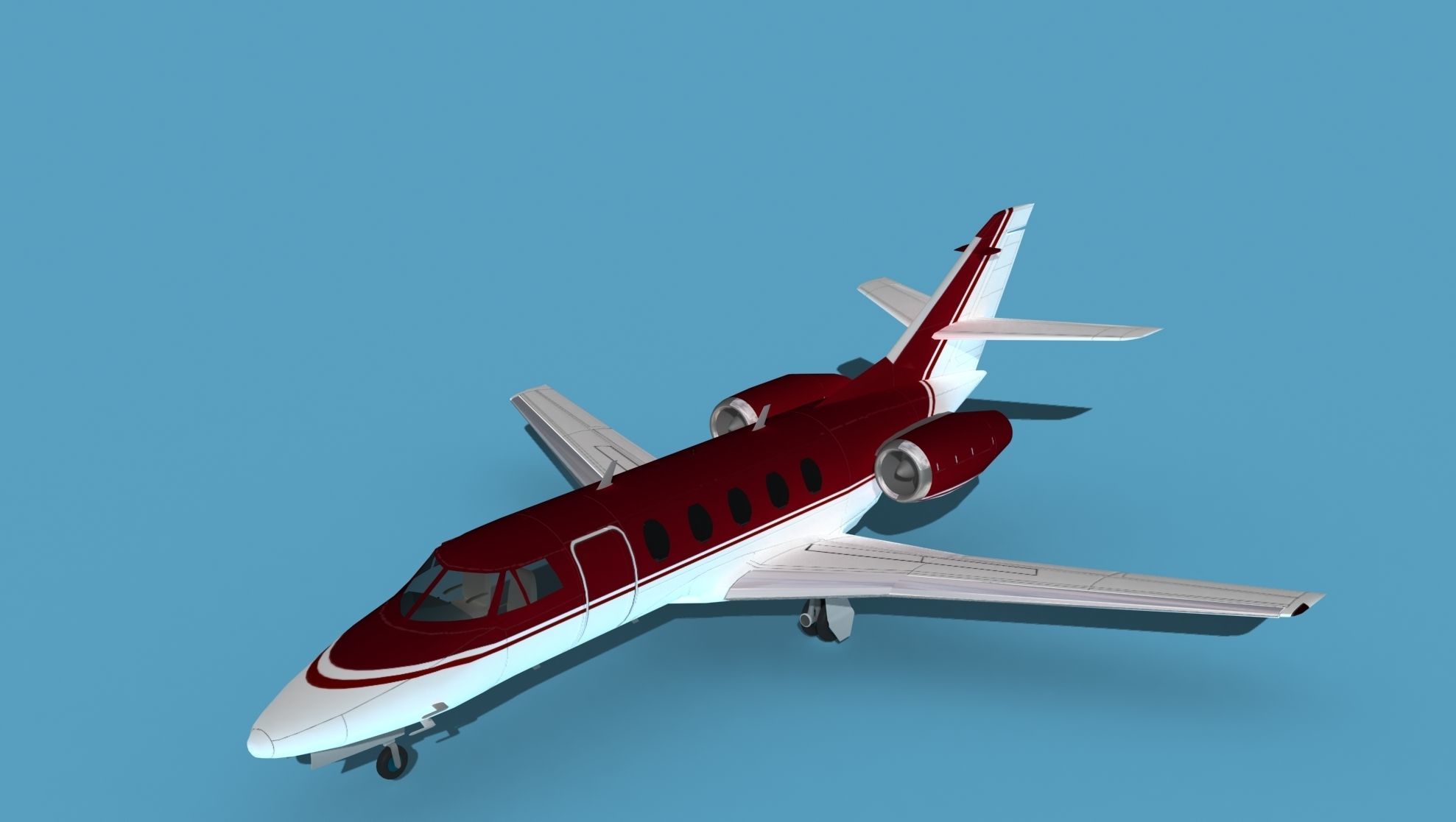 Dassault Falcon 20 V13 3D model_10
