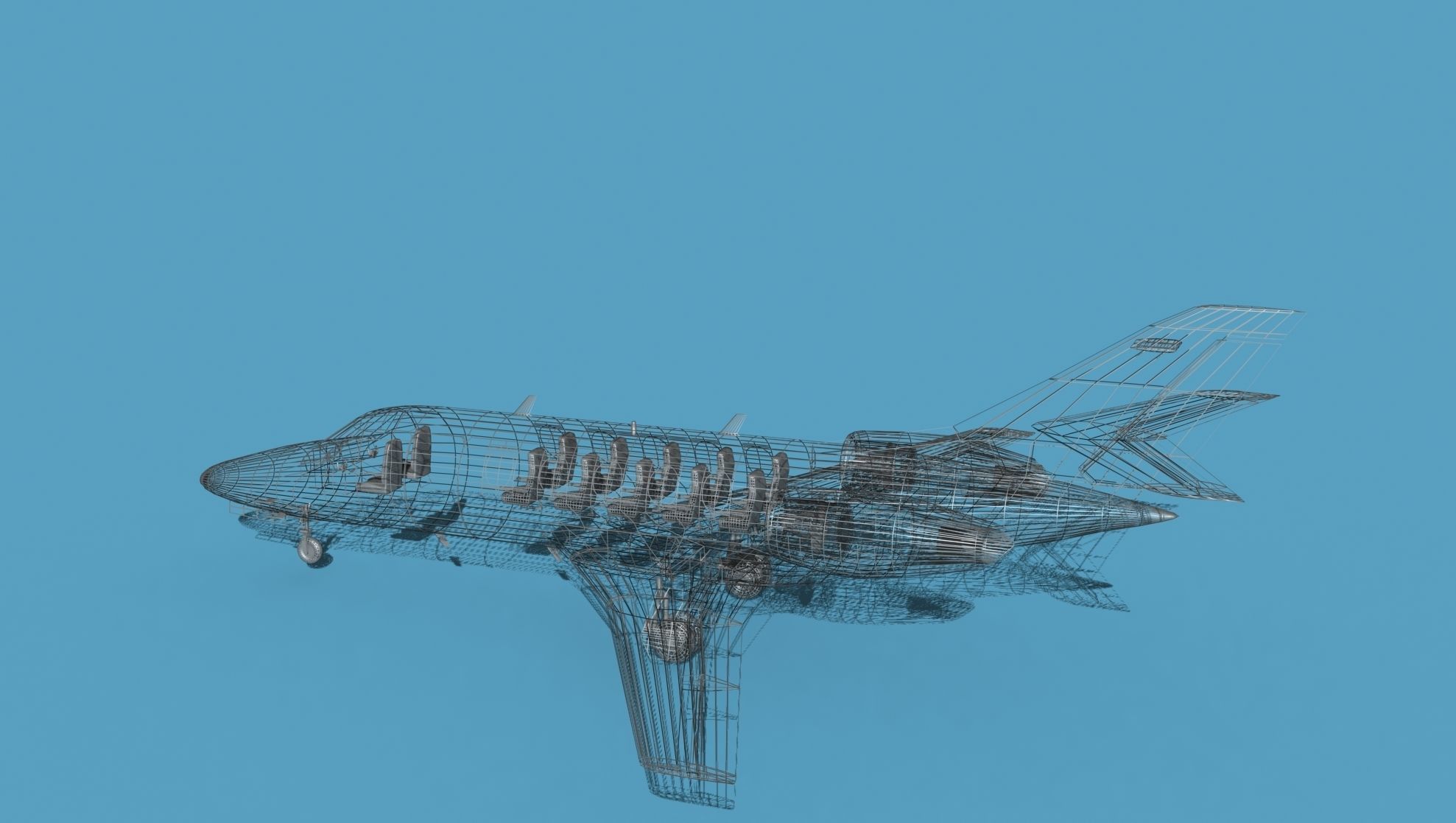 Dassault Falcon 20 V13 3D model_15