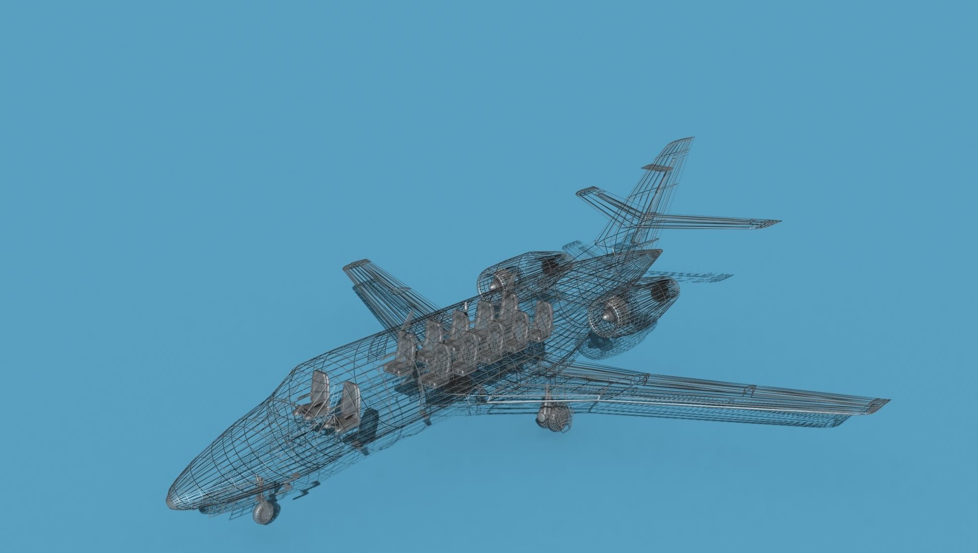 Dassault Falcon 20 V13 3D model_16