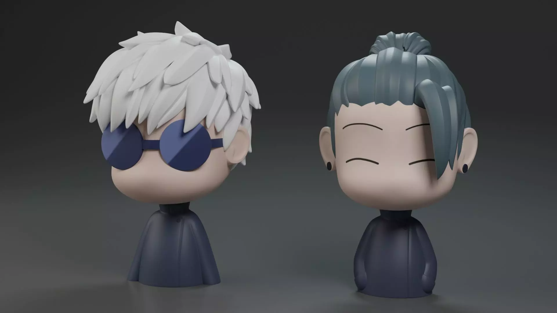 Gojo and Geto Chibi 3D print model