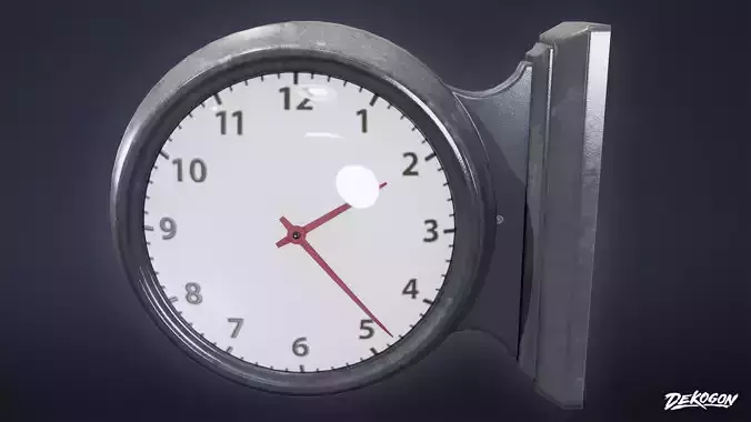 HIGH SCHOOL GYM - Clock 01 - LOW POLY