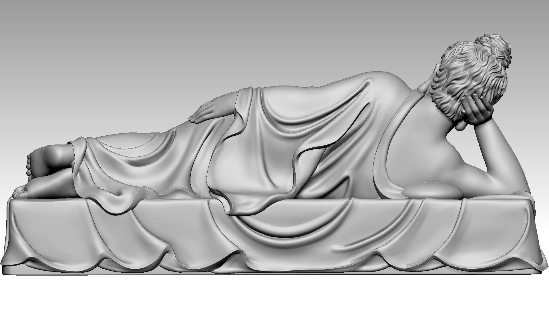 Buddha Nirvana 2 3D print model_4