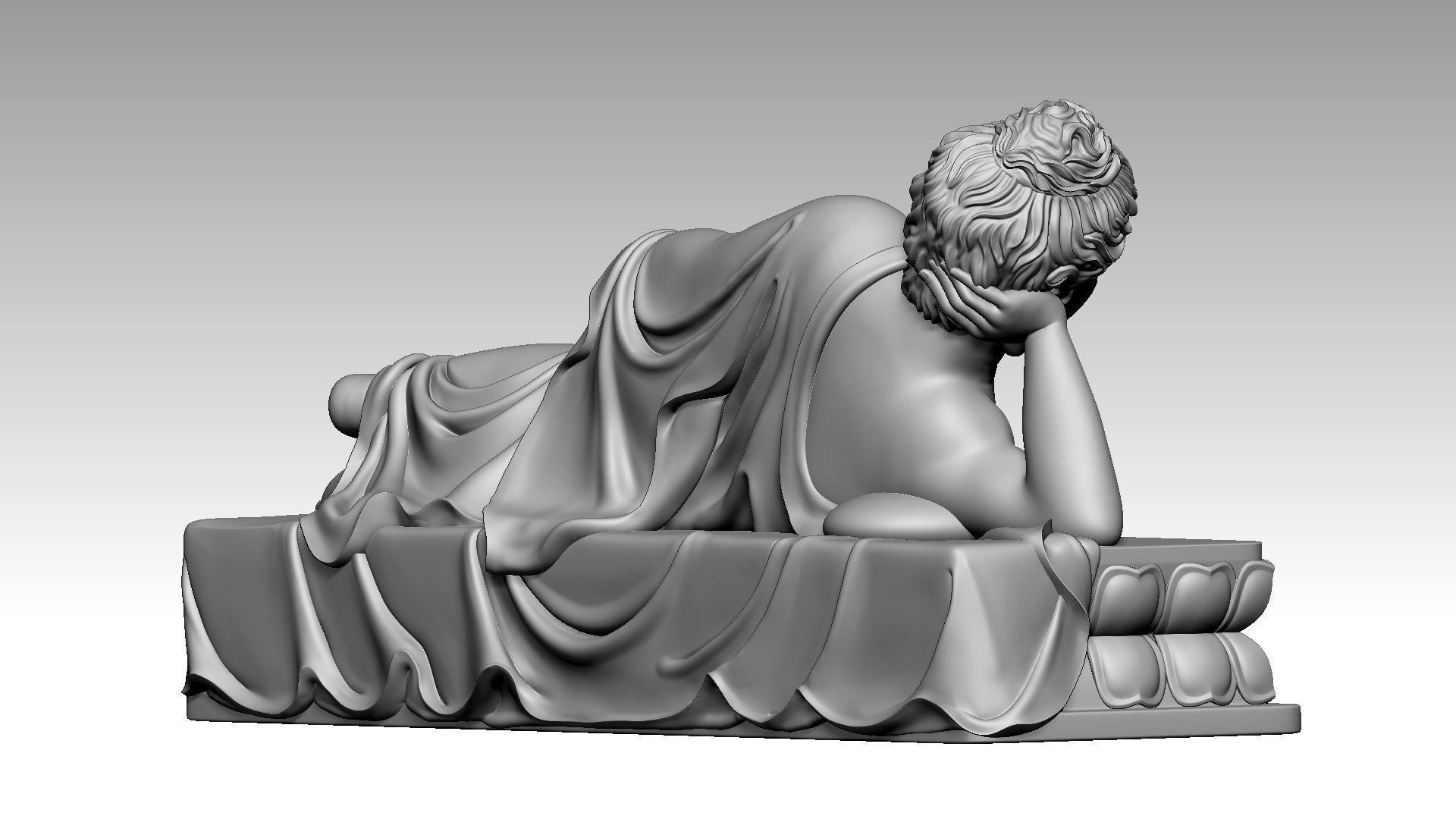 Buddha Nirvana 2 3D print model_5