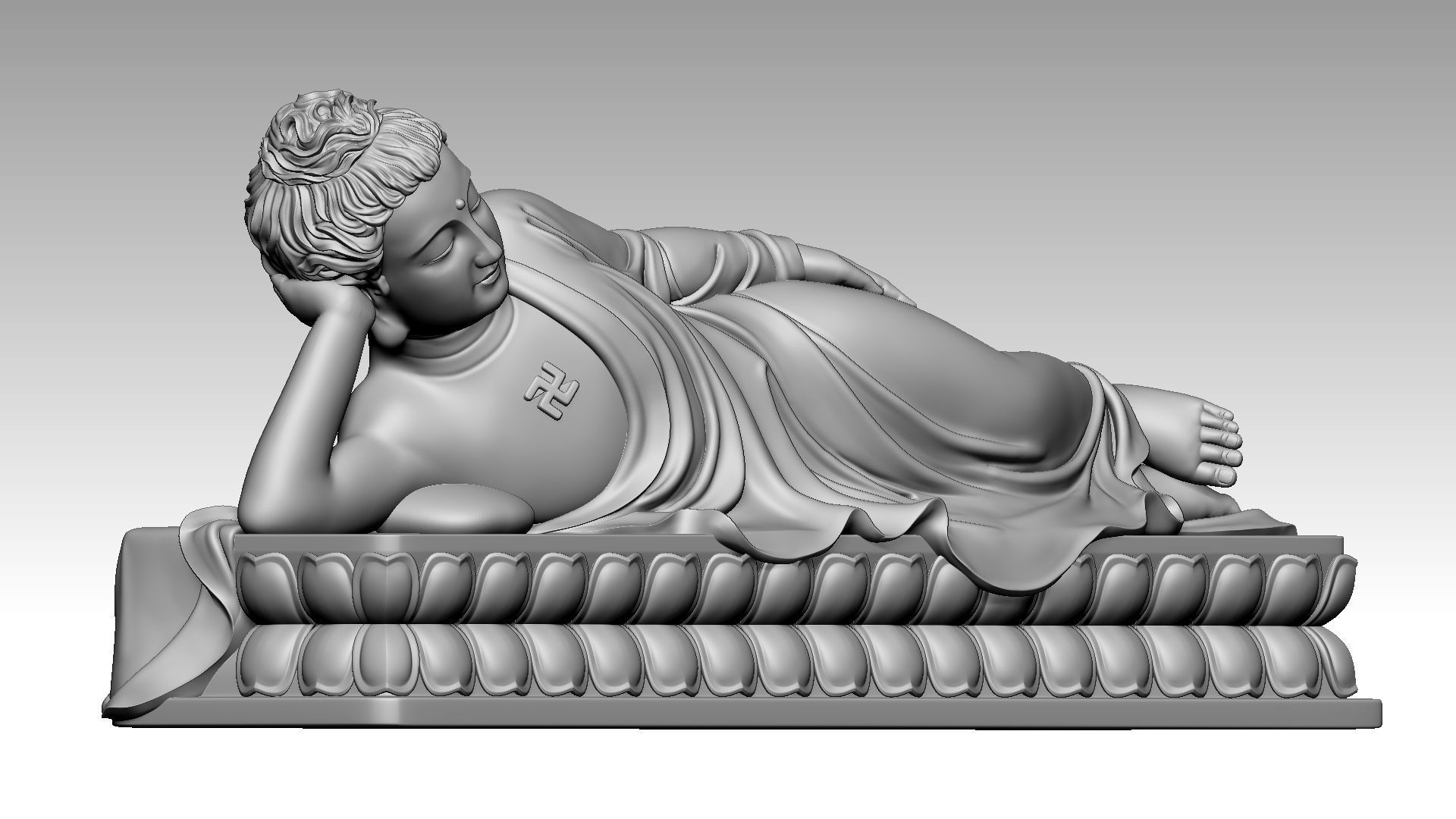 Buddha Nirvana 2 3D print model_7