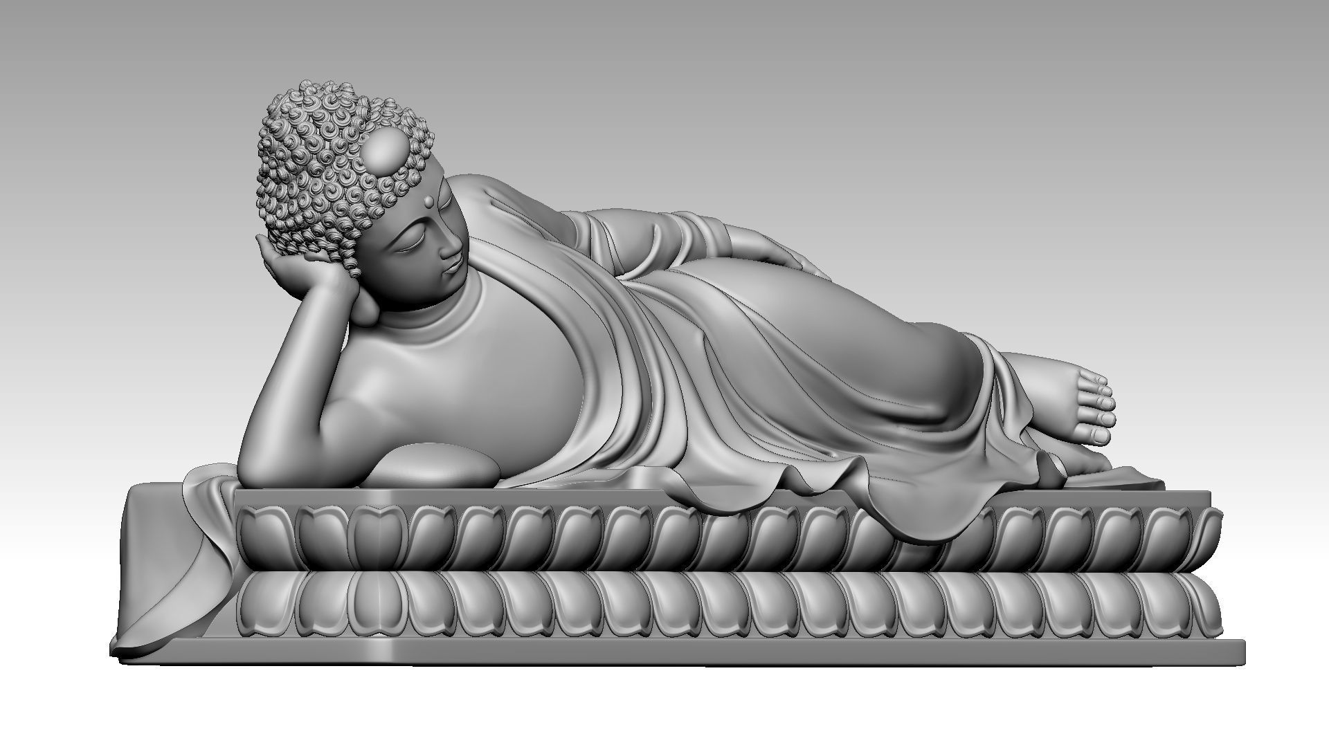 Buddha Nirvana 3 3D print model_7