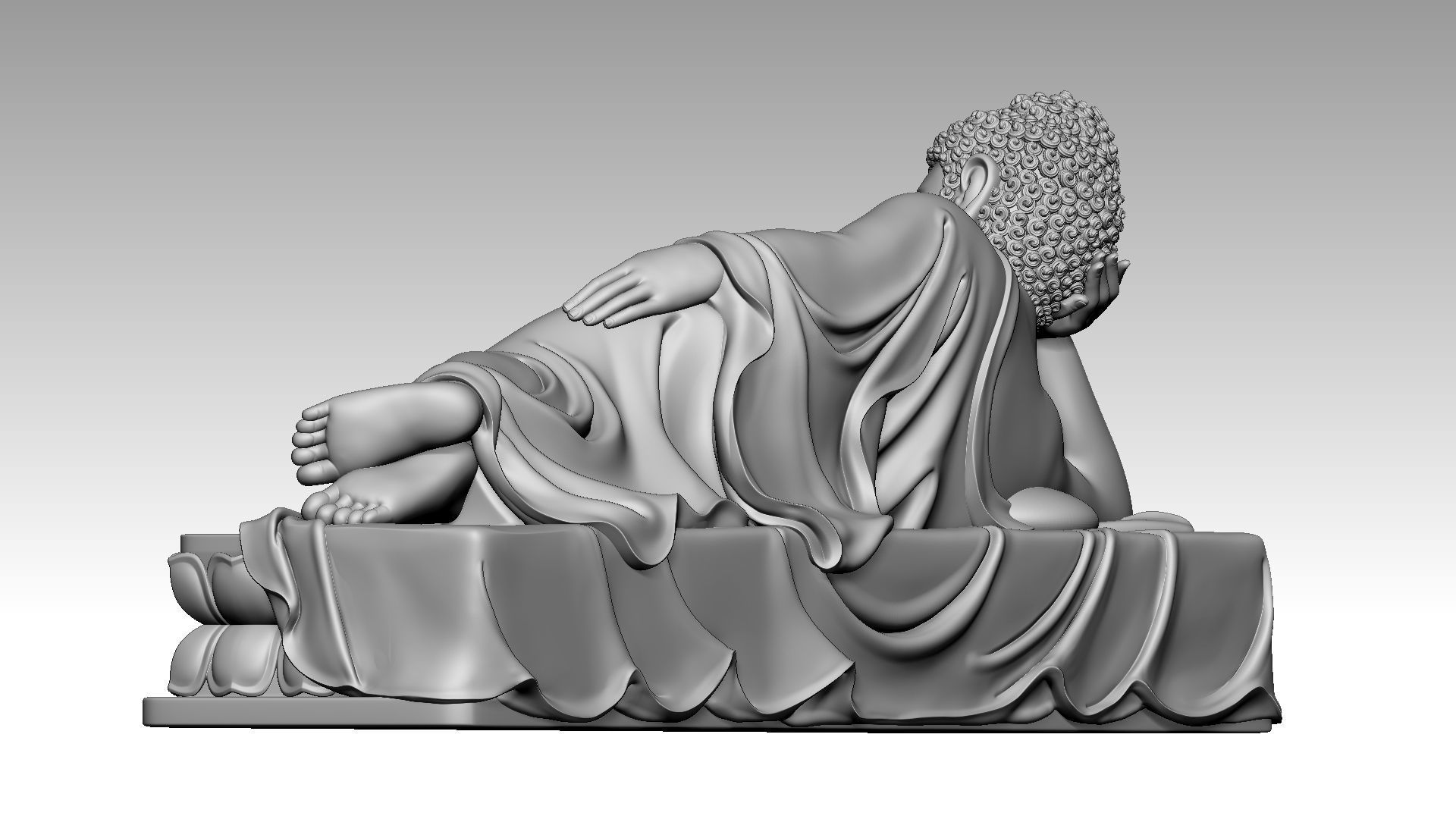 Buddha Nirvana 3 3D print model_3
