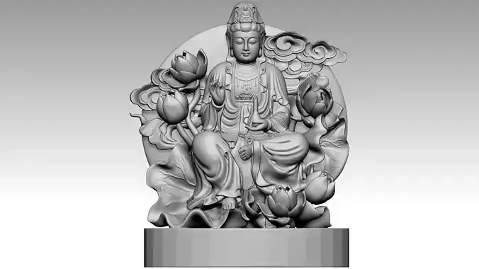 Avalokiteshvara Buddha 3 3D print model