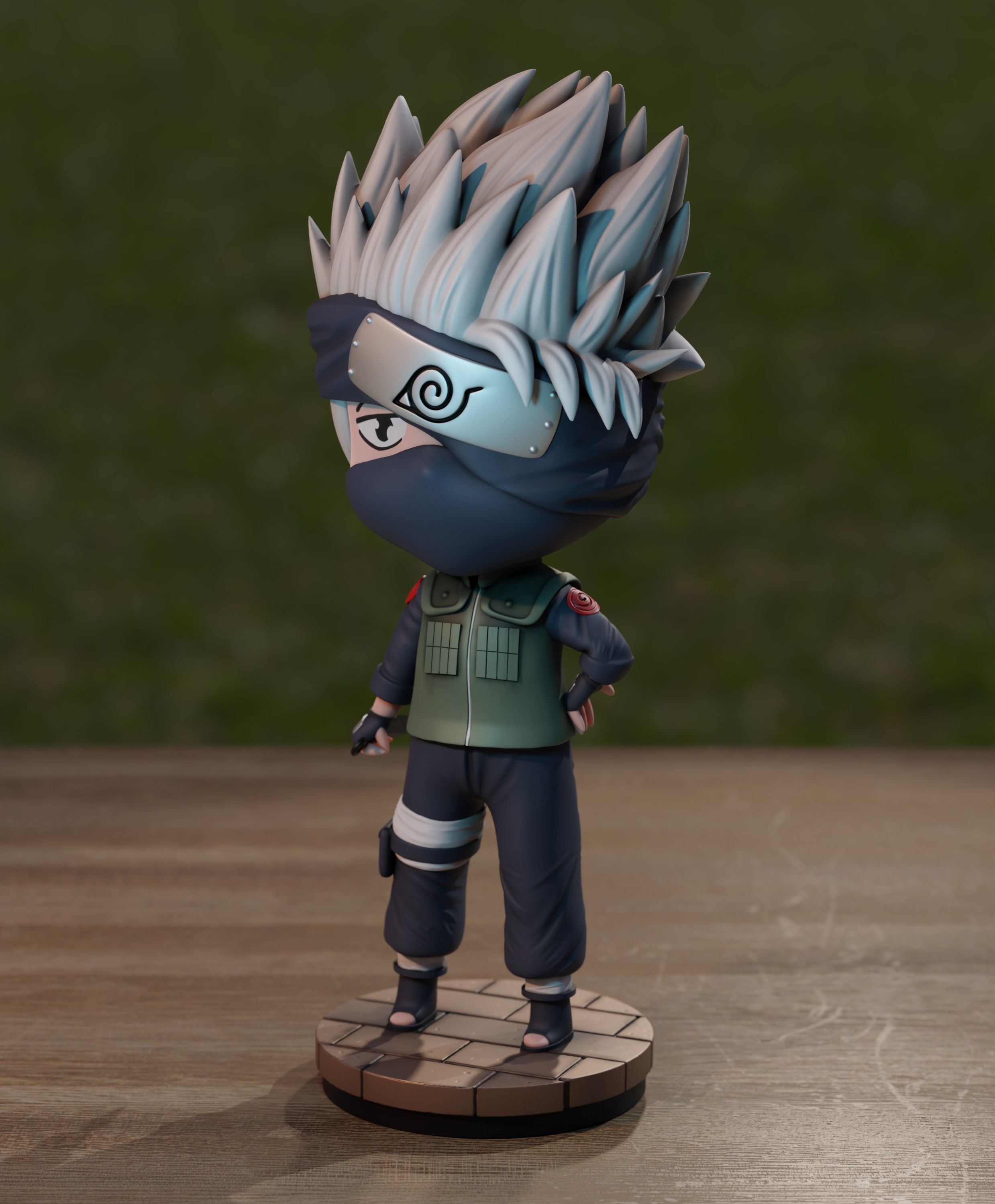 Kakashi Chibi - STL Easy Printing 3D print model_2