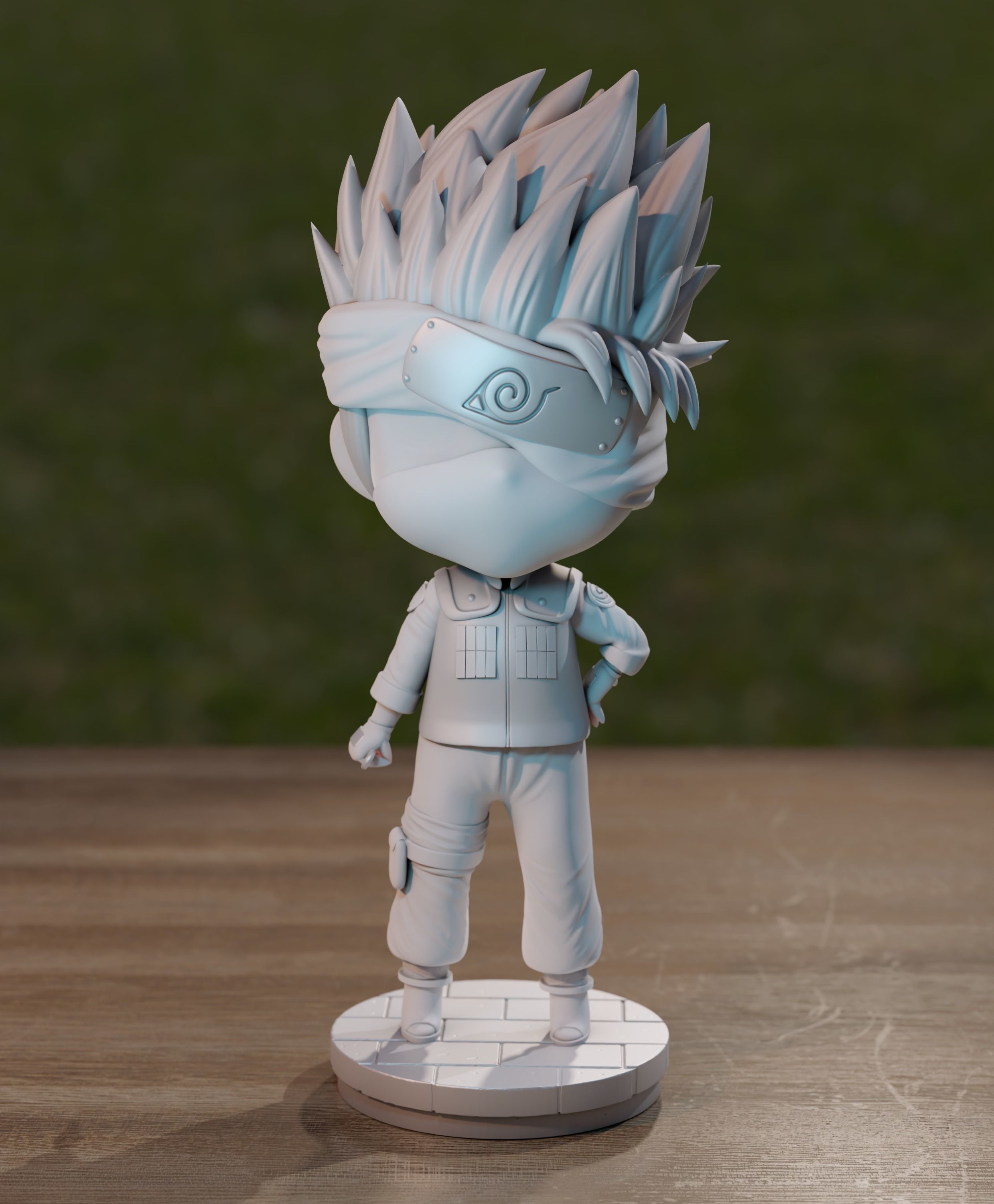 Kakashi Chibi - STL Easy Printing 3D print model_4