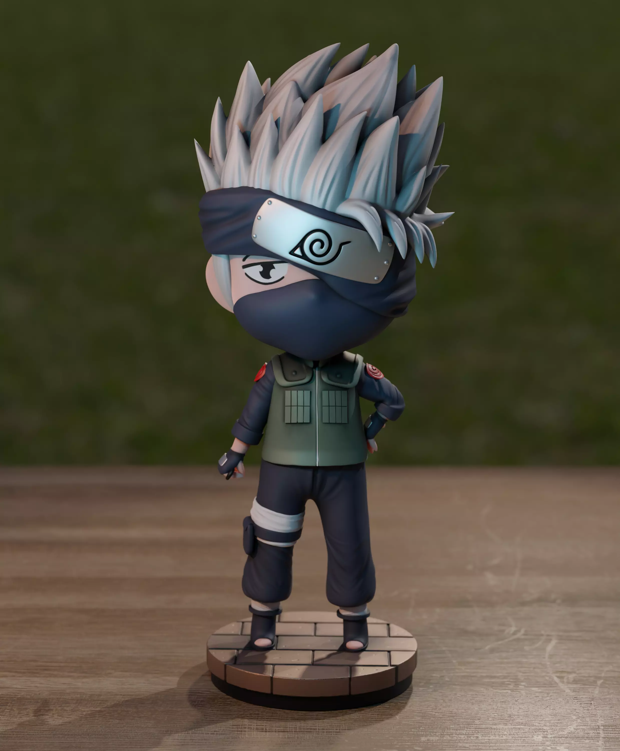 Kakashi Chibi - STL Easy Printing 3D print model_0