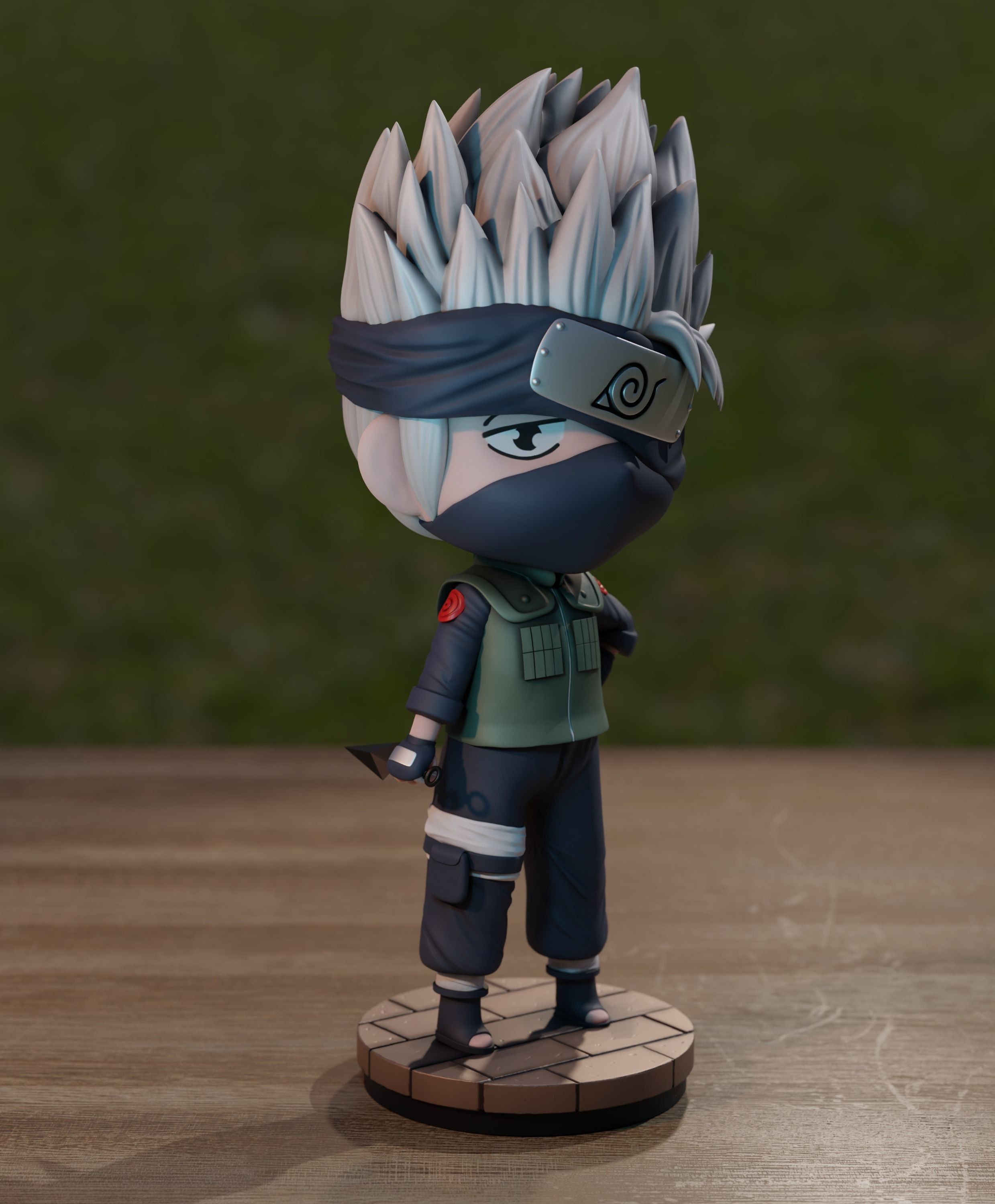 Kakashi Chibi - STL Easy Printing 3D print model_3