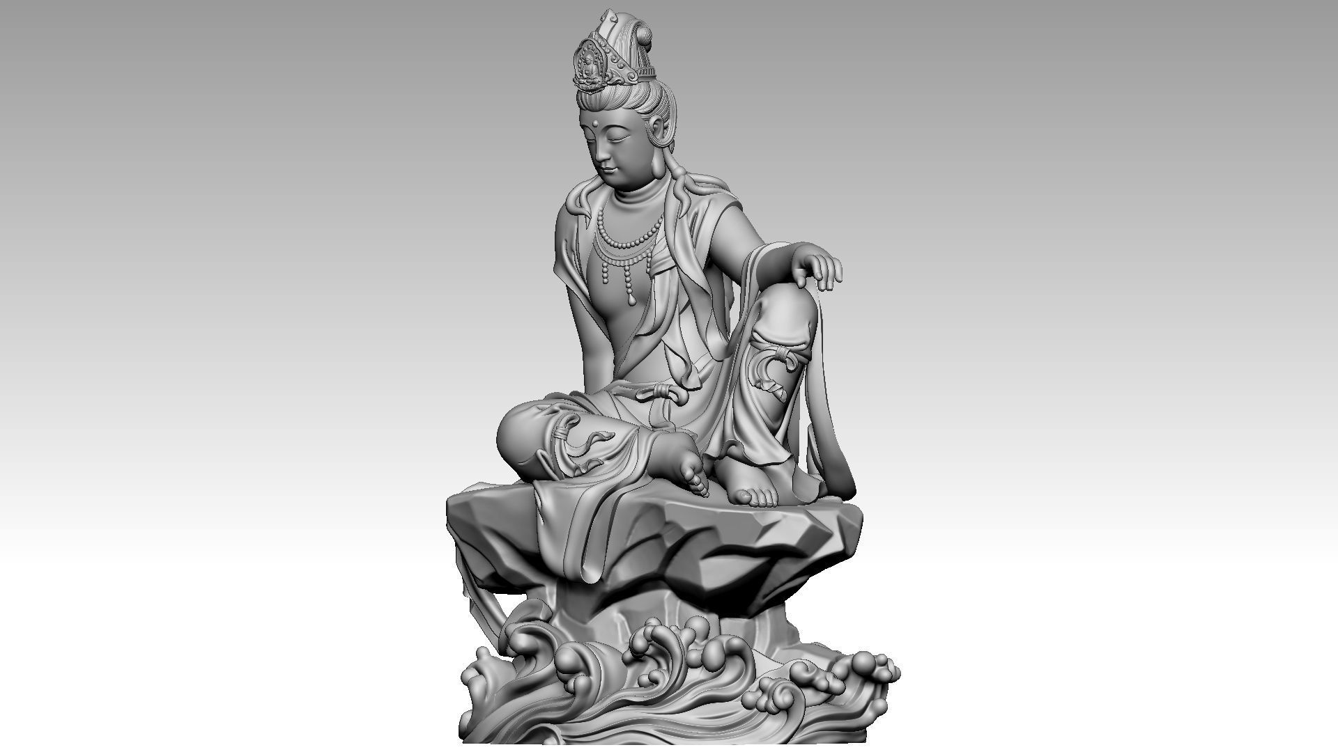 Avalokiteshvara Buddha 4 3D print model_1