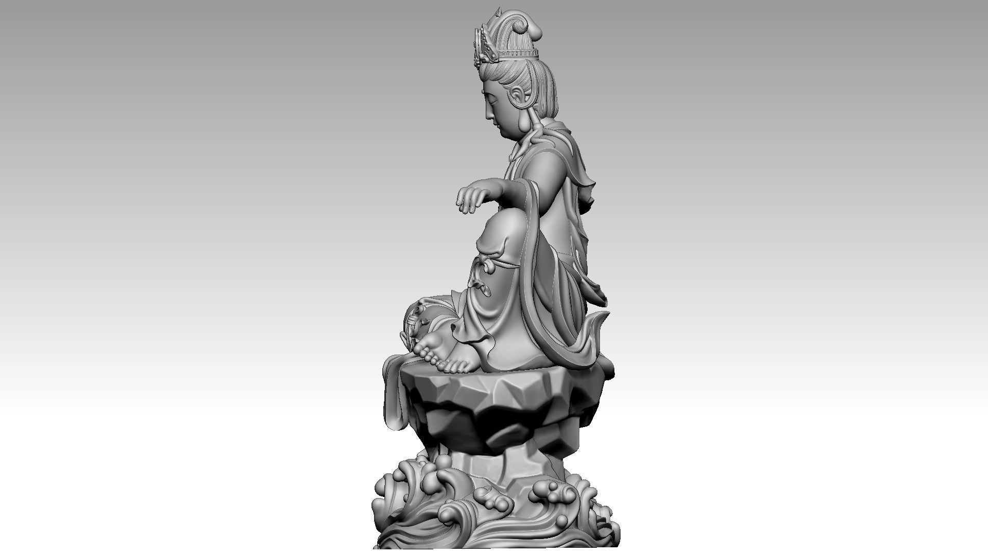 Avalokiteshvara Buddha 4 3D print model_2