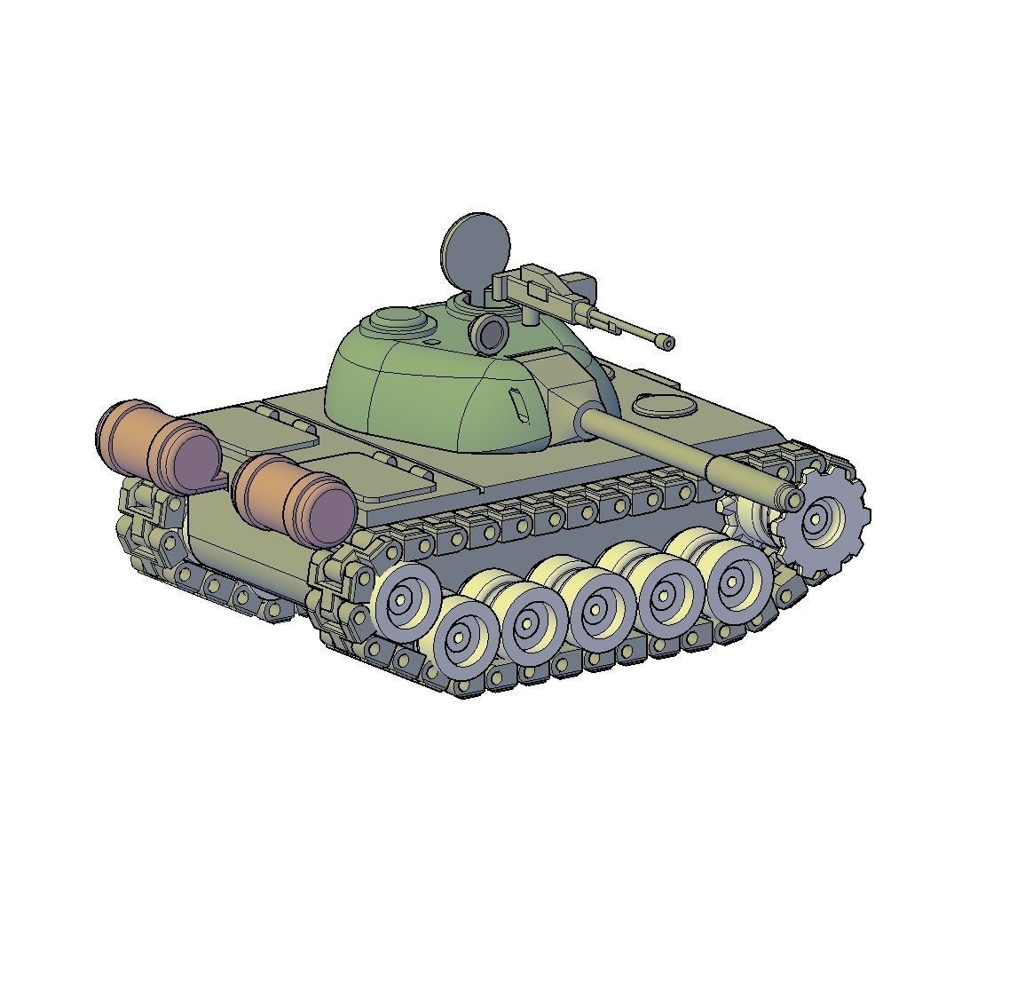 TANK T57 3D print model_2