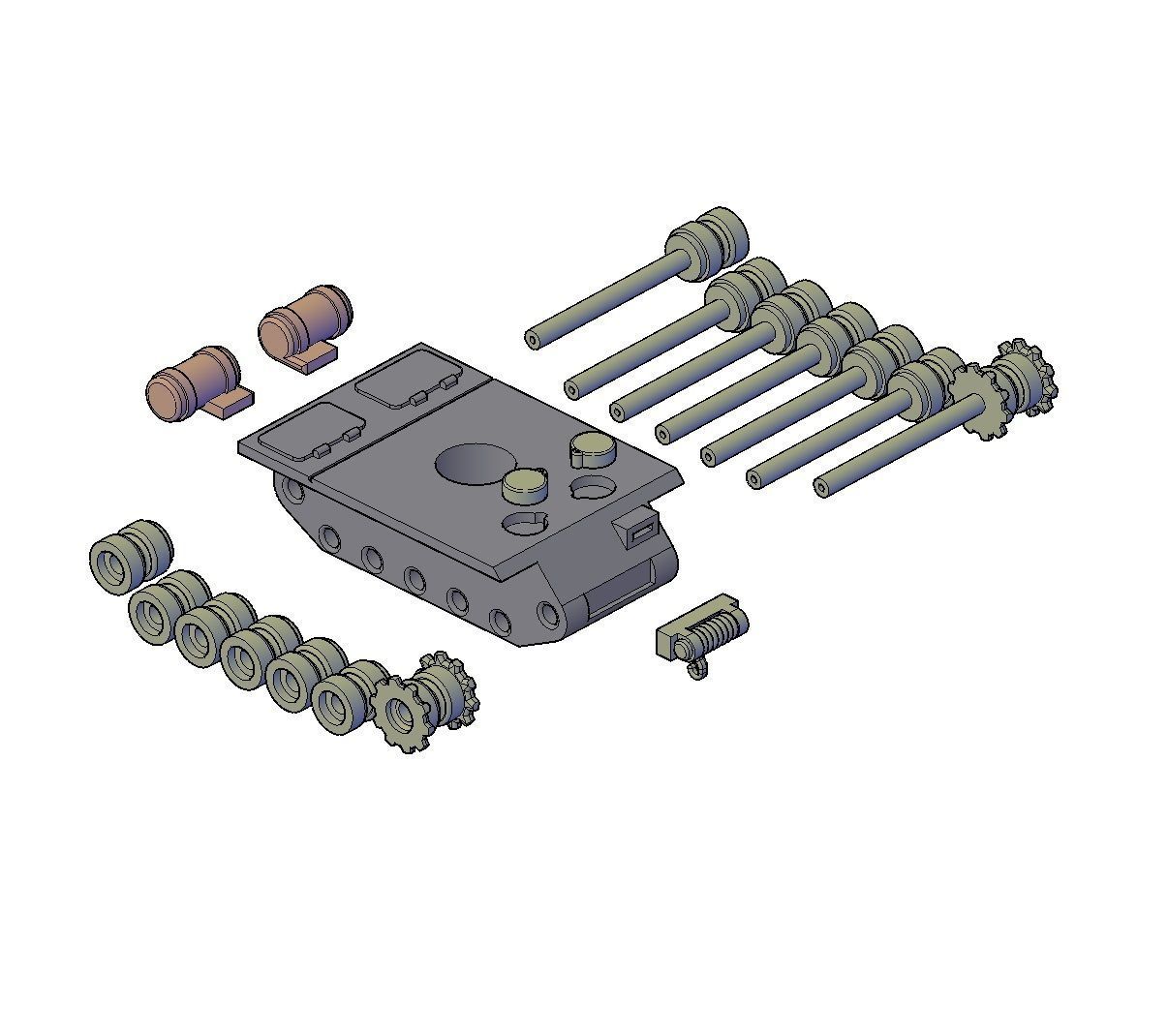 TANK T57 3D print model_7