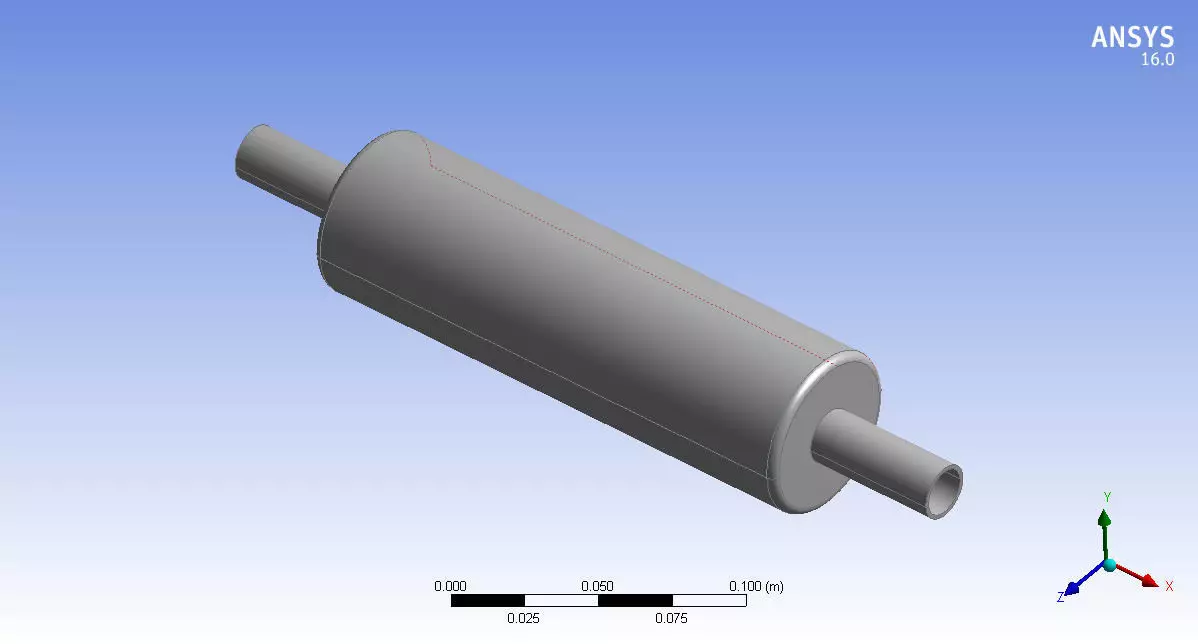Muffler 3d model mechanical object 3D model_0