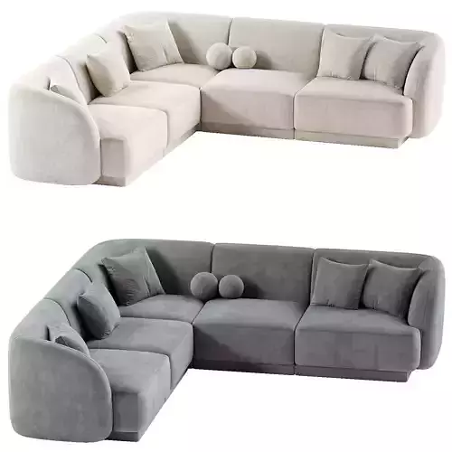 Corner sofa Miley velvet
