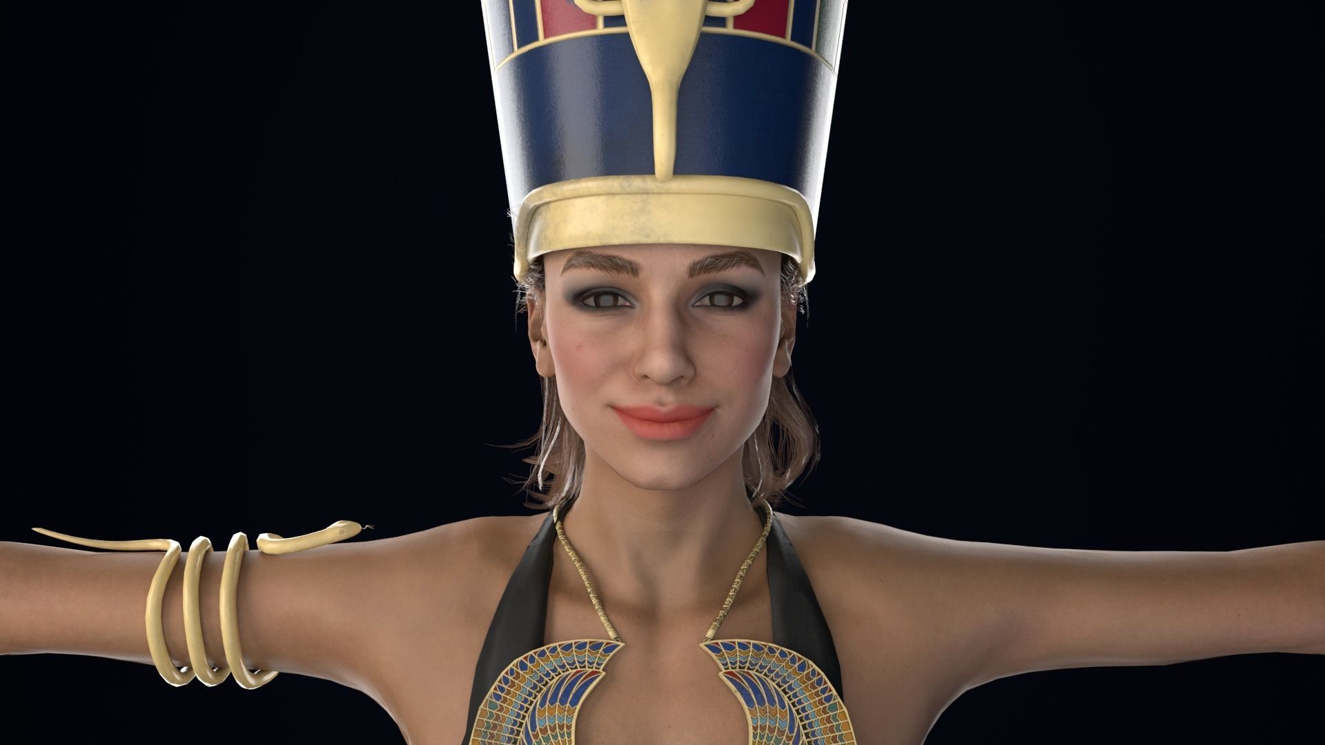 Queen Rigged Low-poly 3D model_7