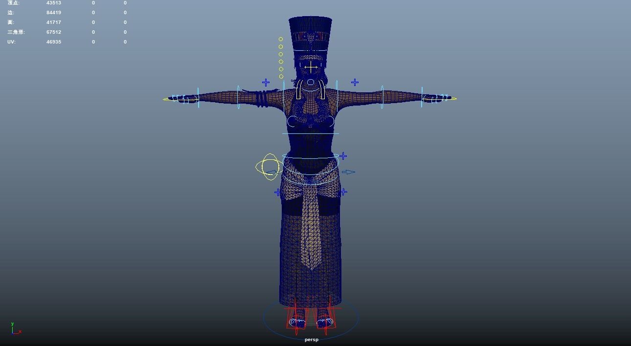 Queen Rigged Low-poly 3D model_11