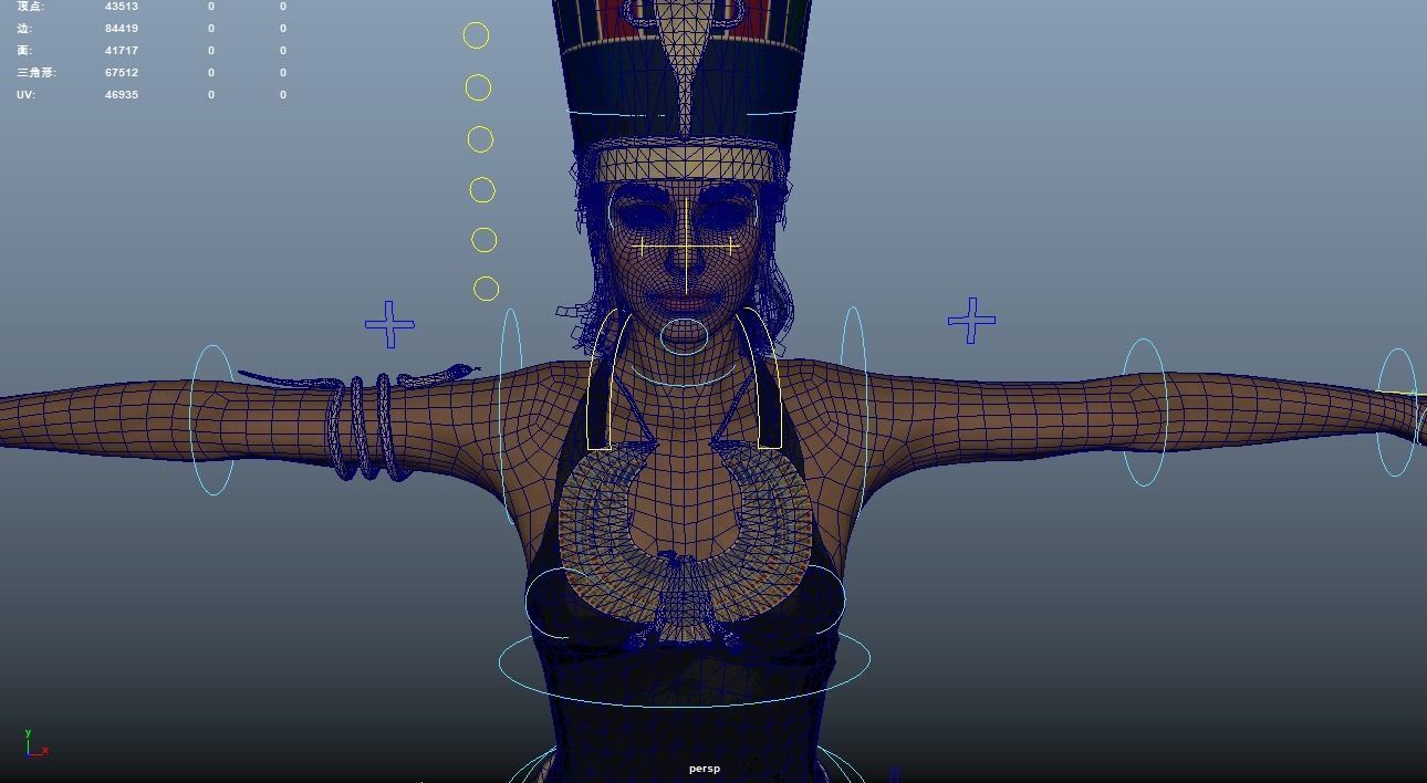 Queen Rigged Low-poly 3D model_17